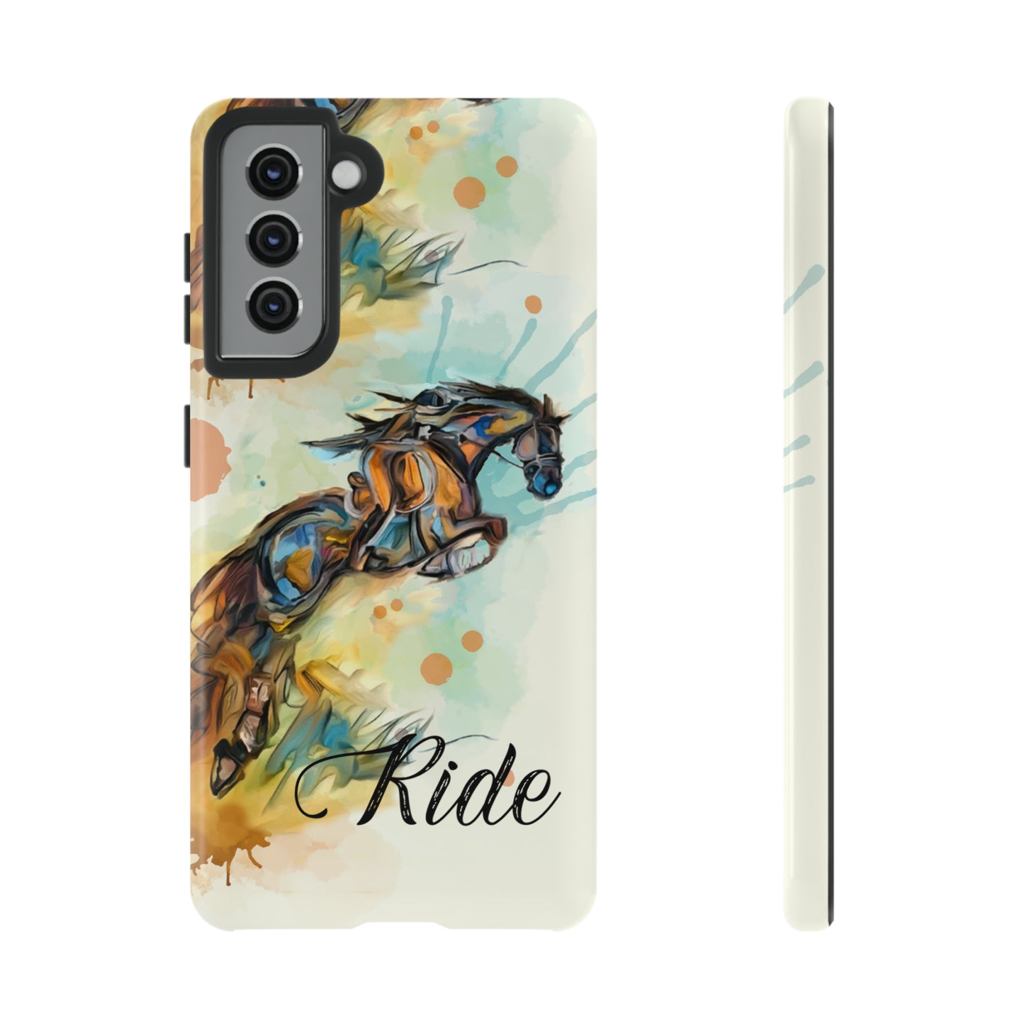 Water color Hunter Jumper Horse arena Study Tough Case Phone Case.
