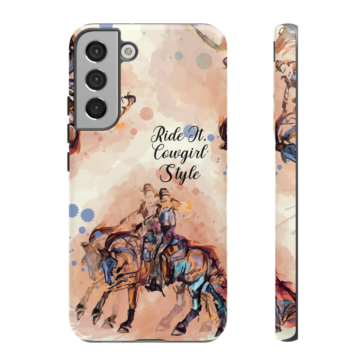 Raunchy Western Horse Watercolor Horse Horse Lover Gift Study Tough Case Phone Case.