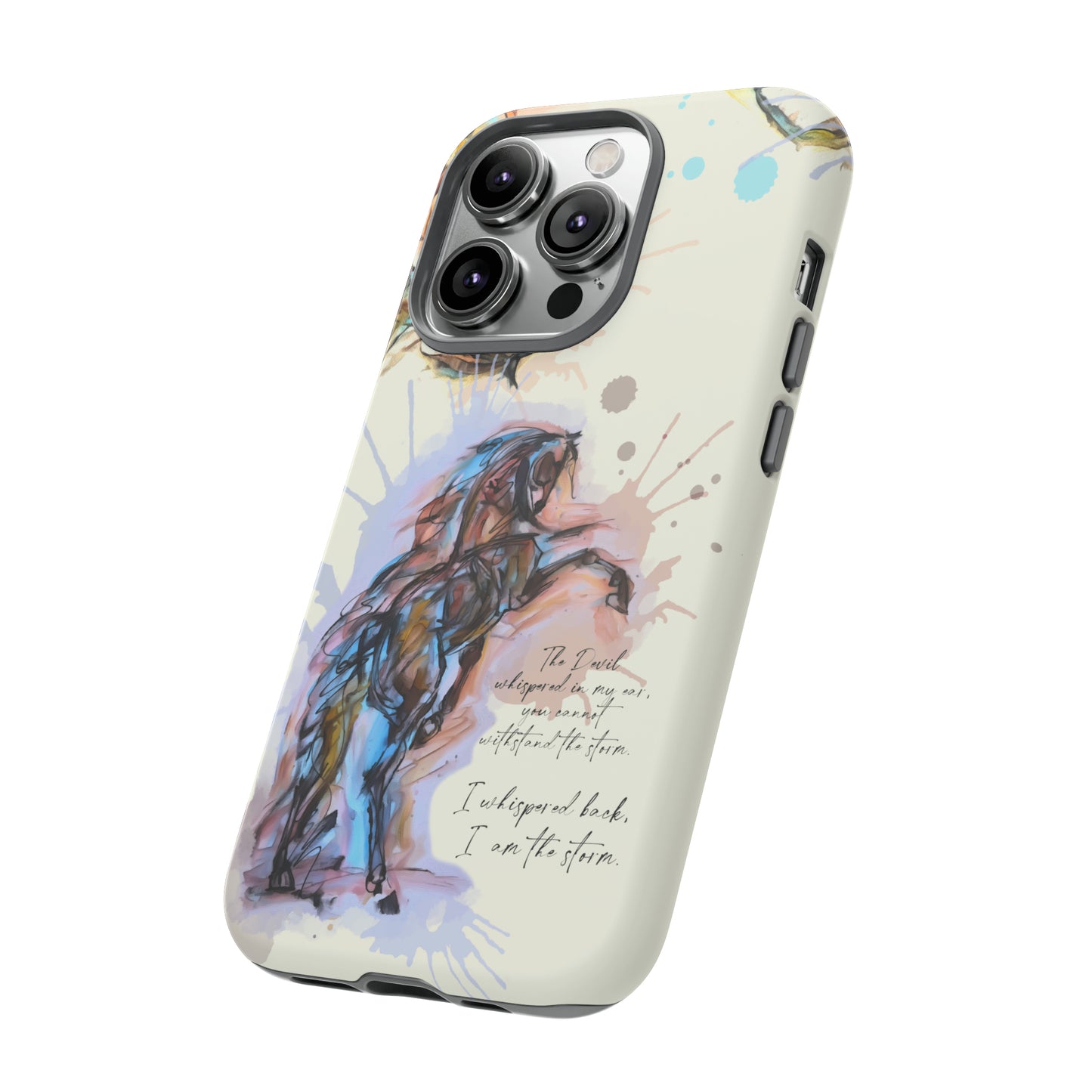 Inspirational Watercolor Horse Horse Lover Gift Study Tough Case Phone Case.