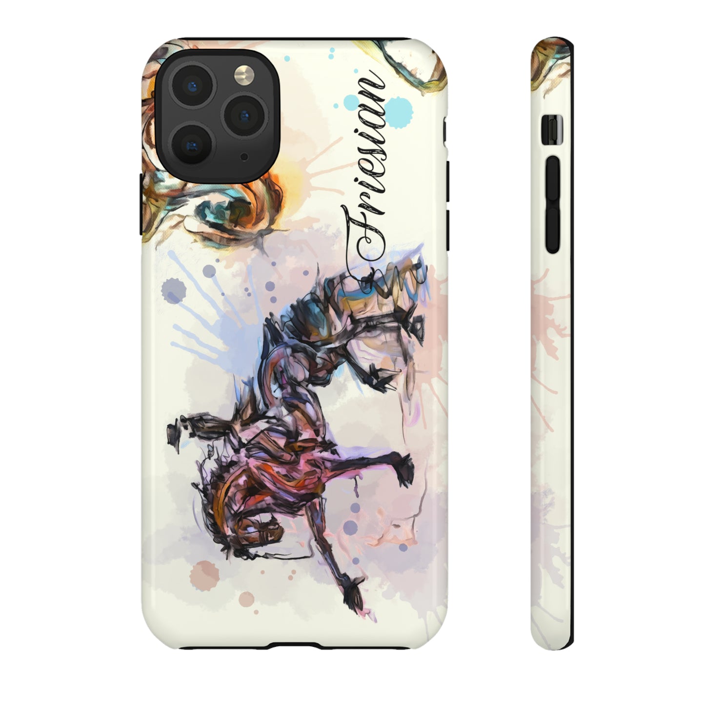 Friesian Watercolor Horse Horse Lover Gift Study Tough Case Phone Case.