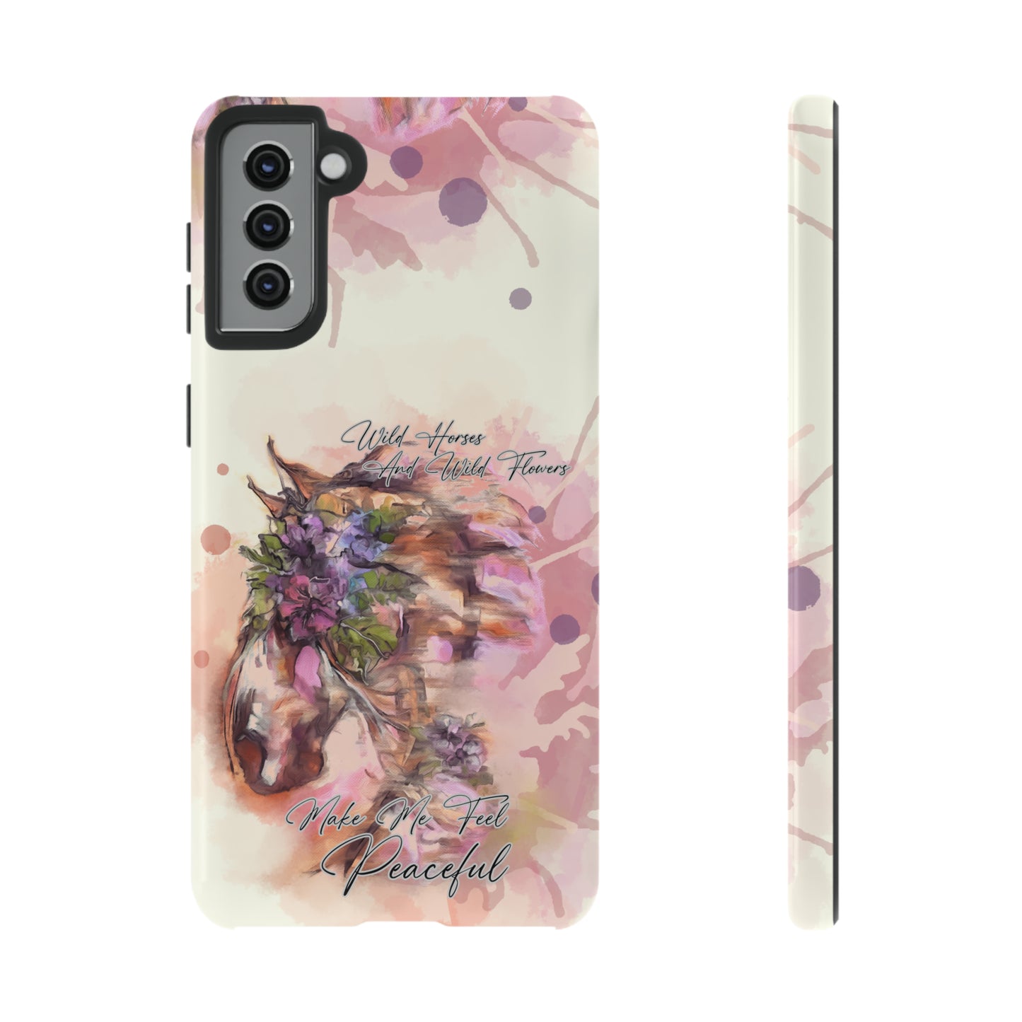 Romantic Equestrian Watercolor Horse Horse Lover Gift Study Tough Case Phone Case.