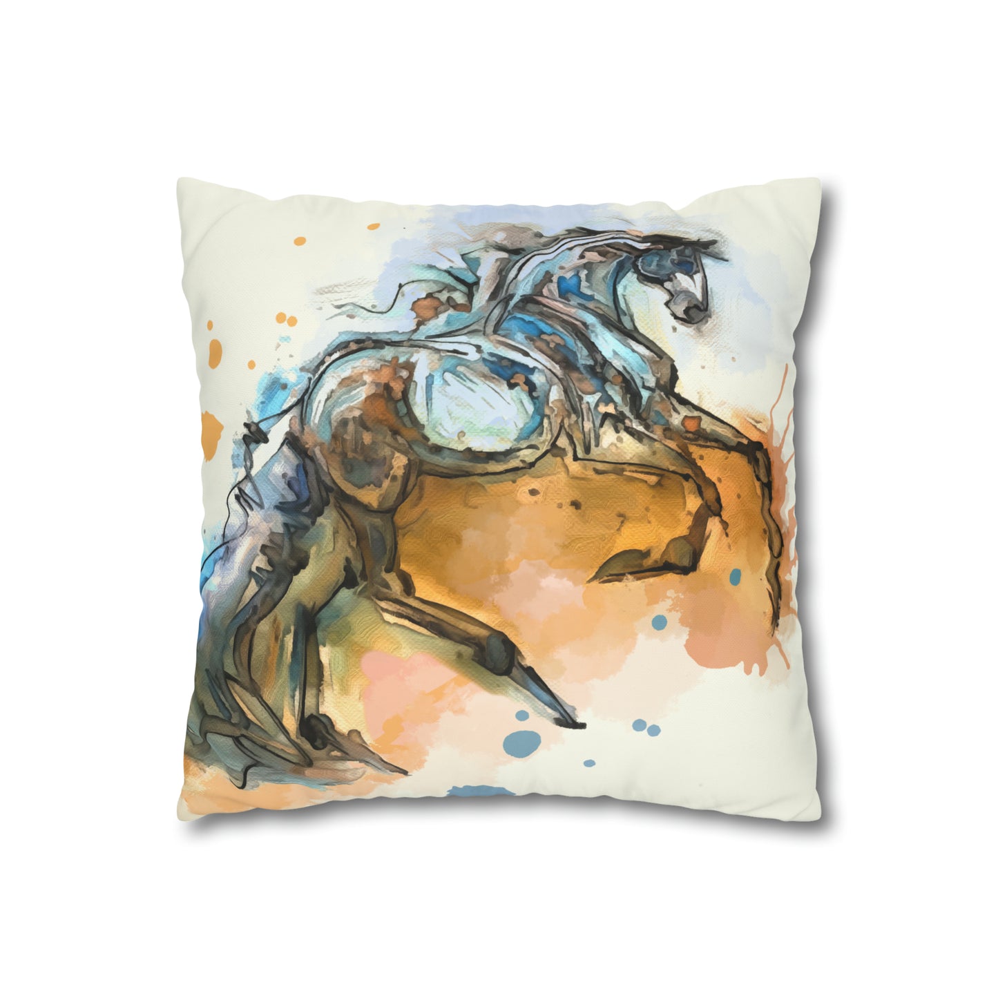 A Romantic Double sided equestrian bit pattern Polyester PILLOW CASE Pillow Cover 24x24