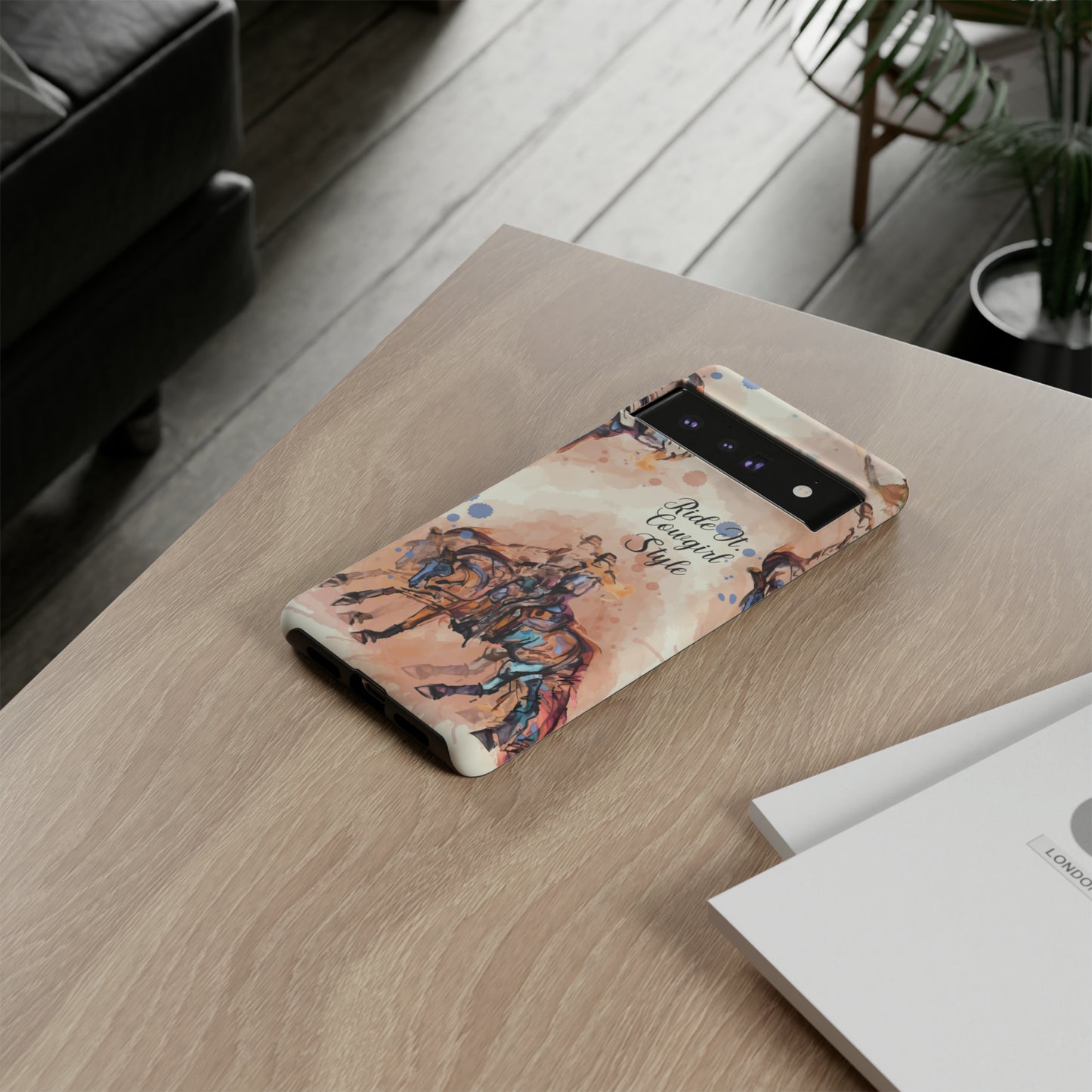 Raunchy Western Horse Watercolor Horse Horse Lover Gift Study Tough Case Phone Case.