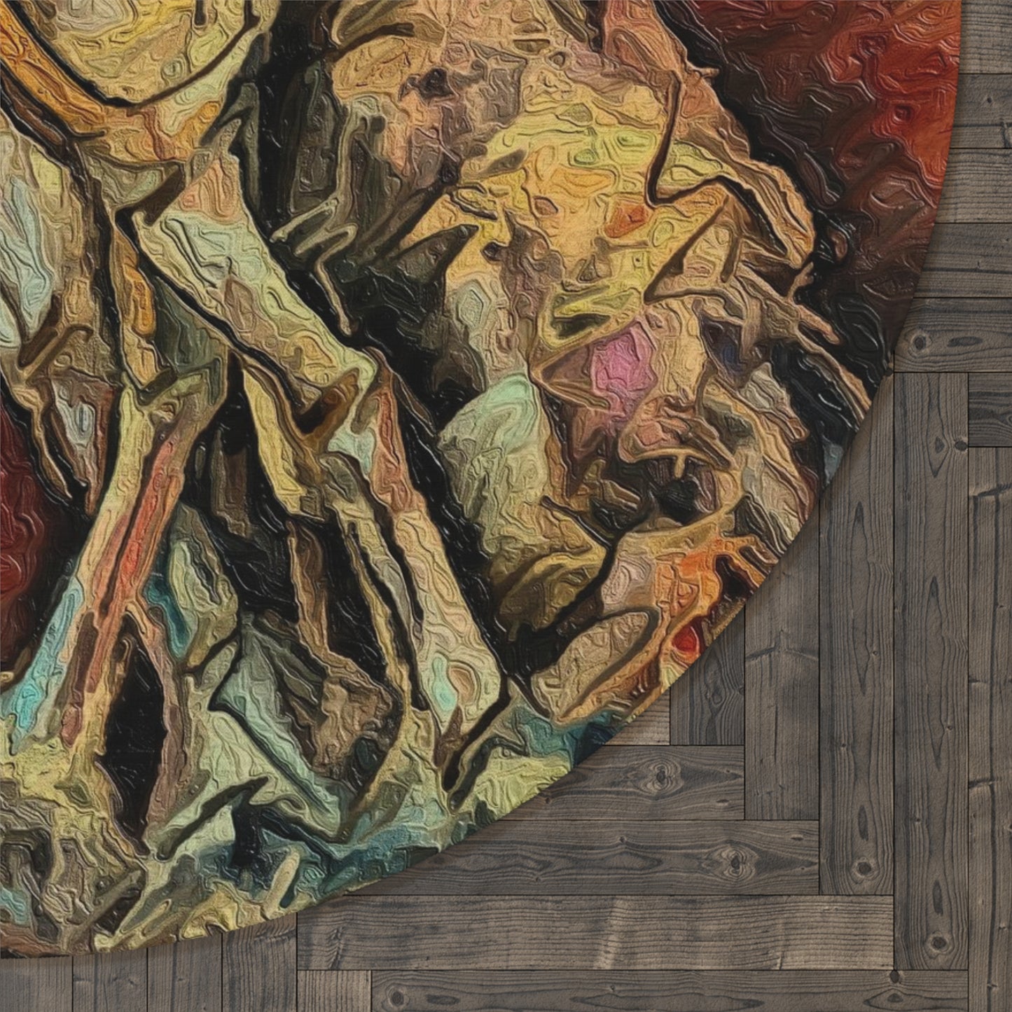 My Original Equestrian Art Round Rug. Dressage Rug