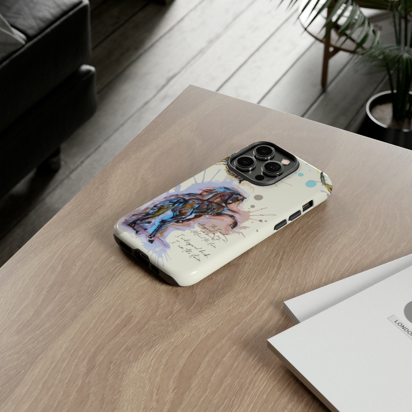 Inspirational Watercolor Horse Horse Lover Gift Study Tough Case Phone Case.