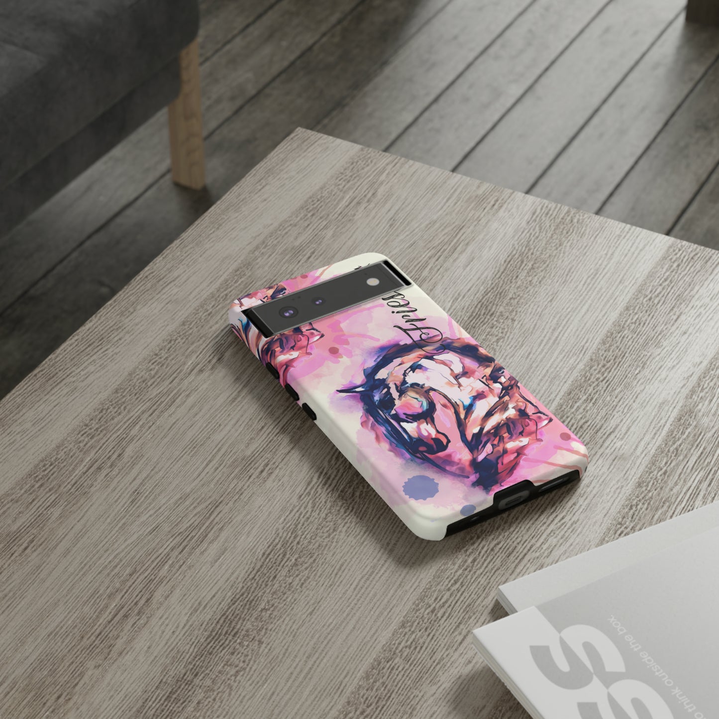 Friesian Watercolor Flower crown Horse Horse Lover Gift Study Tough Case Phone Case.