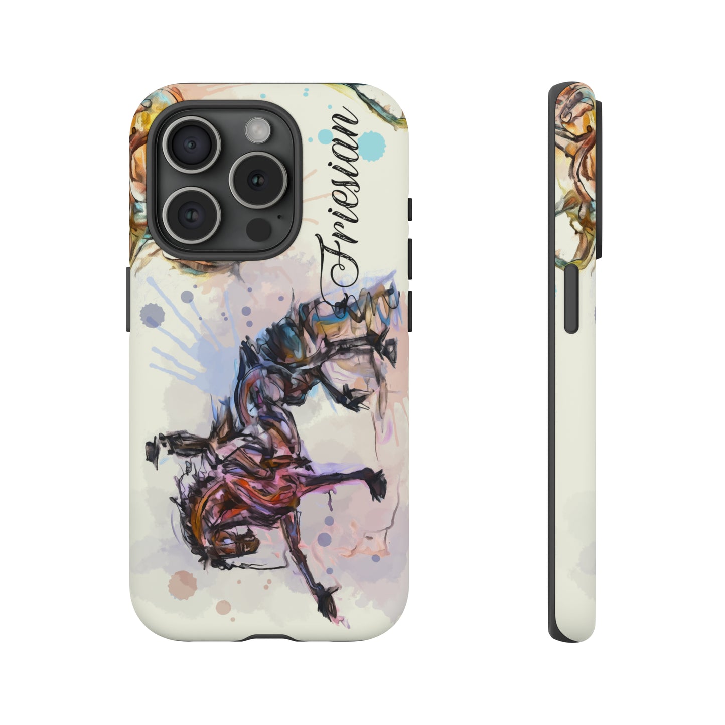 Friesian Watercolor Horse Horse Lover Gift Study Tough Case Phone Case.