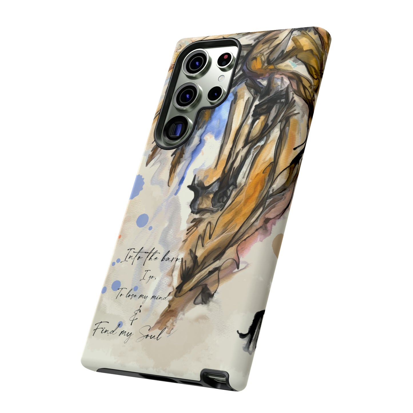 Inspirational Watercolor Horse Horse Lover Gift Study Tough Case Phone Case.
