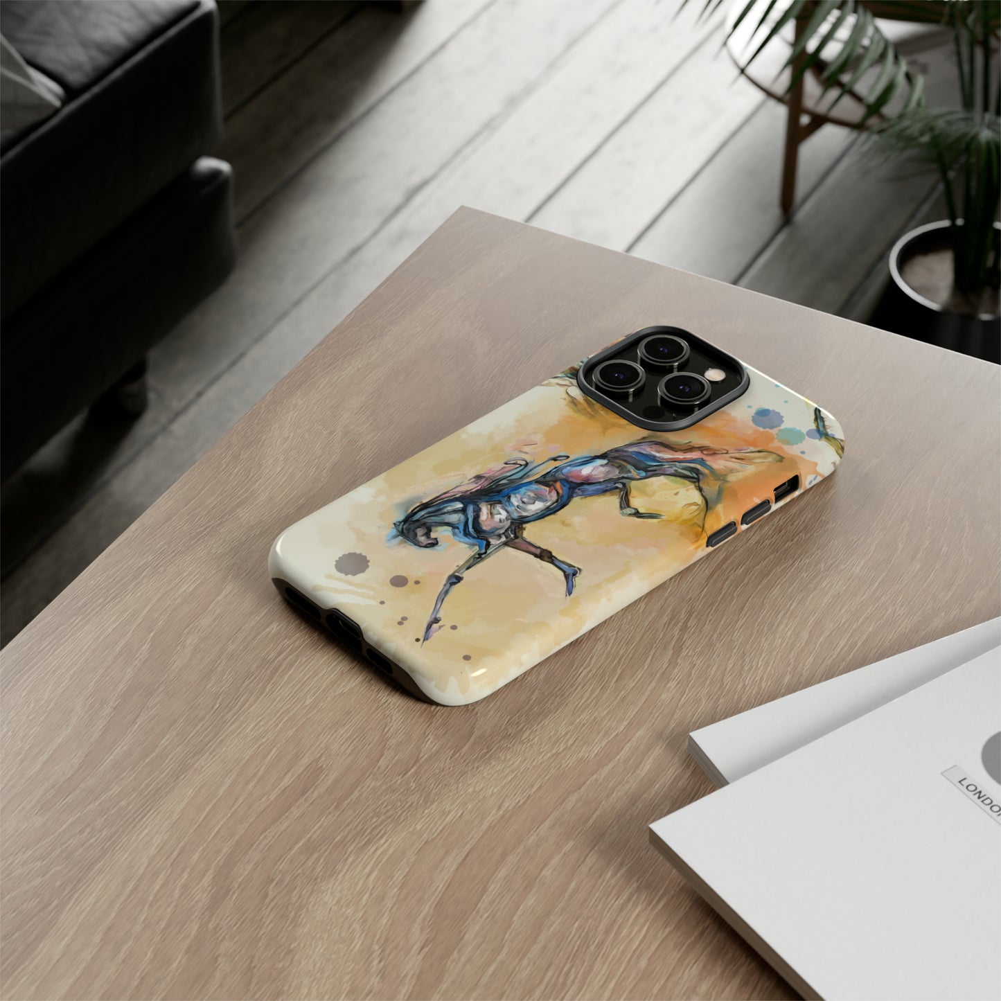 Watercolor Horse Horse Lover Gift Study Tough Case Phone Case.