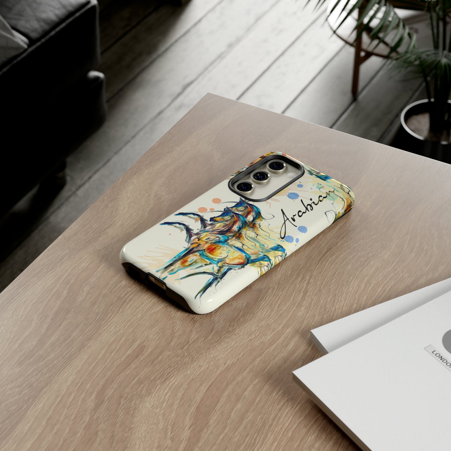Arabian Watercolor Horse Horse Lover Gift Study Tough Case Phone Case.