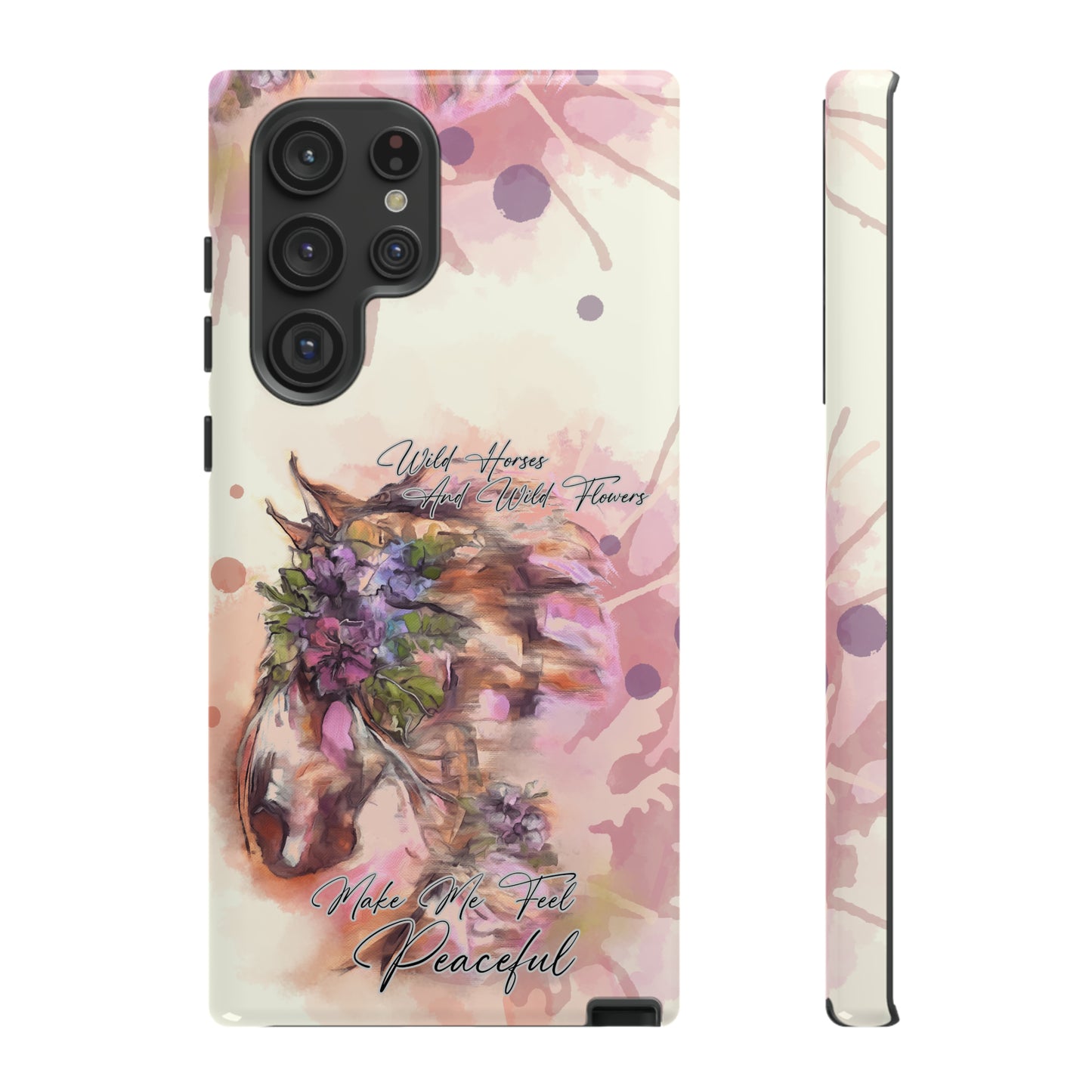 Romantic Equestrian Watercolor Horse Horse Lover Gift Study Tough Case Phone Case.
