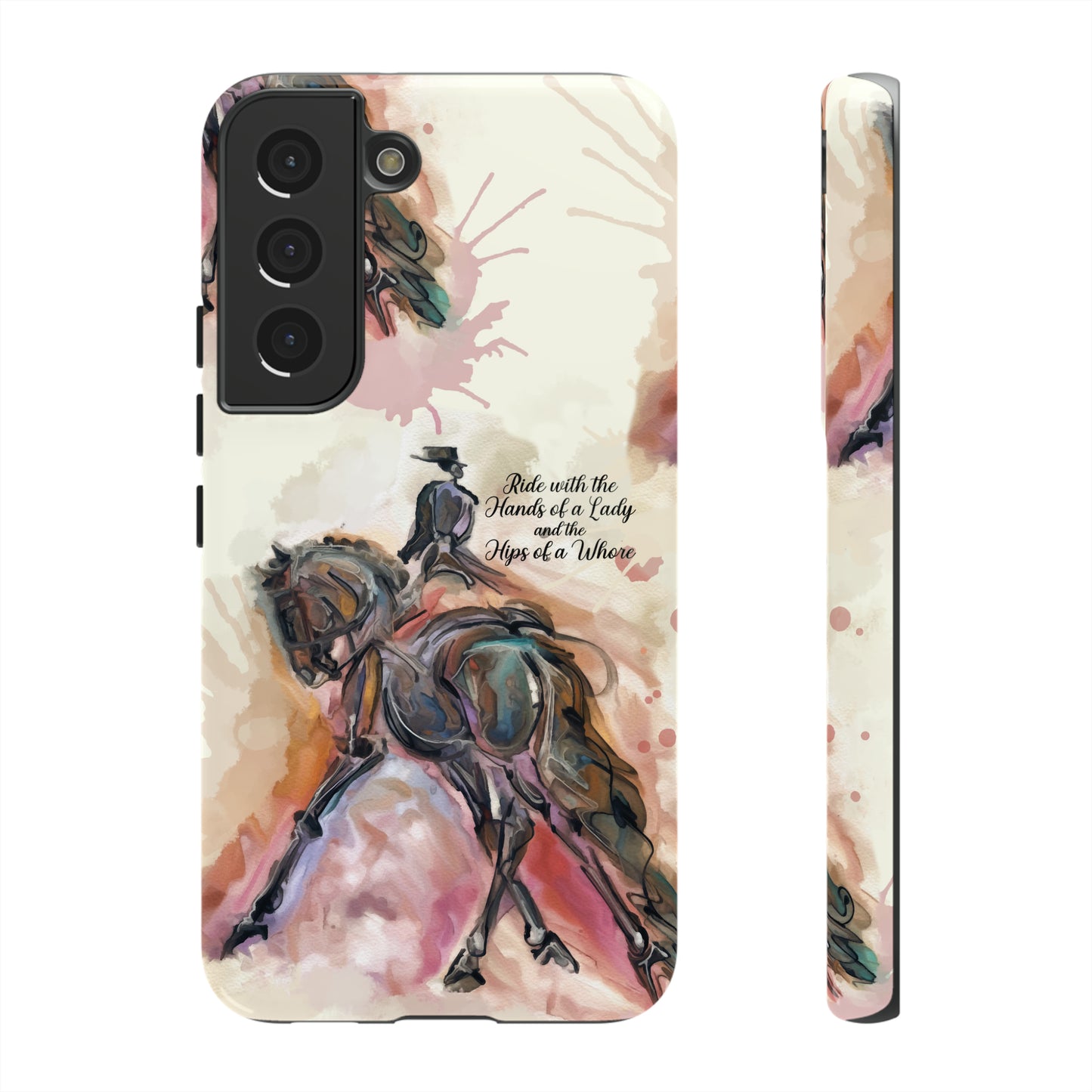 Raunchy Dressage Watercolor Horse Horse Lover Gift Study Tough Case Phone Case.