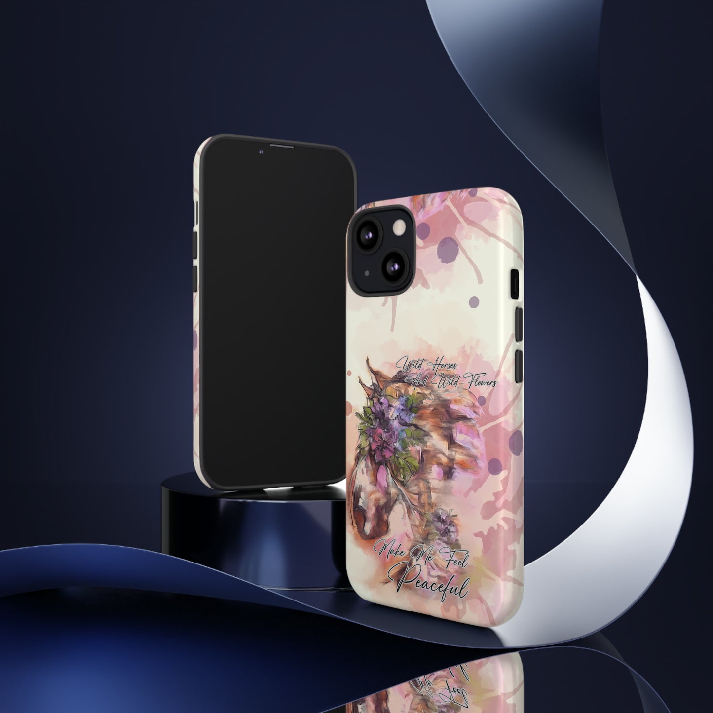 Romantic Equestrian Watercolor Horse Horse Lover Gift Study Tough Case Phone Case.