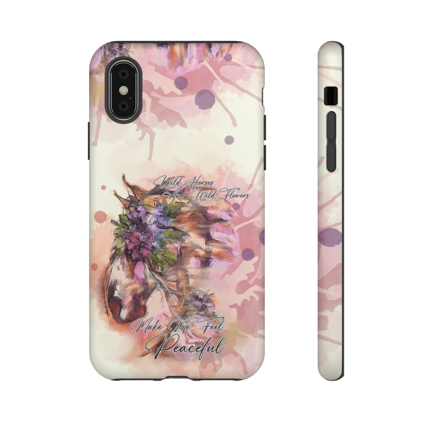 Romantic Equestrian Watercolor Horse Horse Lover Gift Study Tough Case Phone Case.