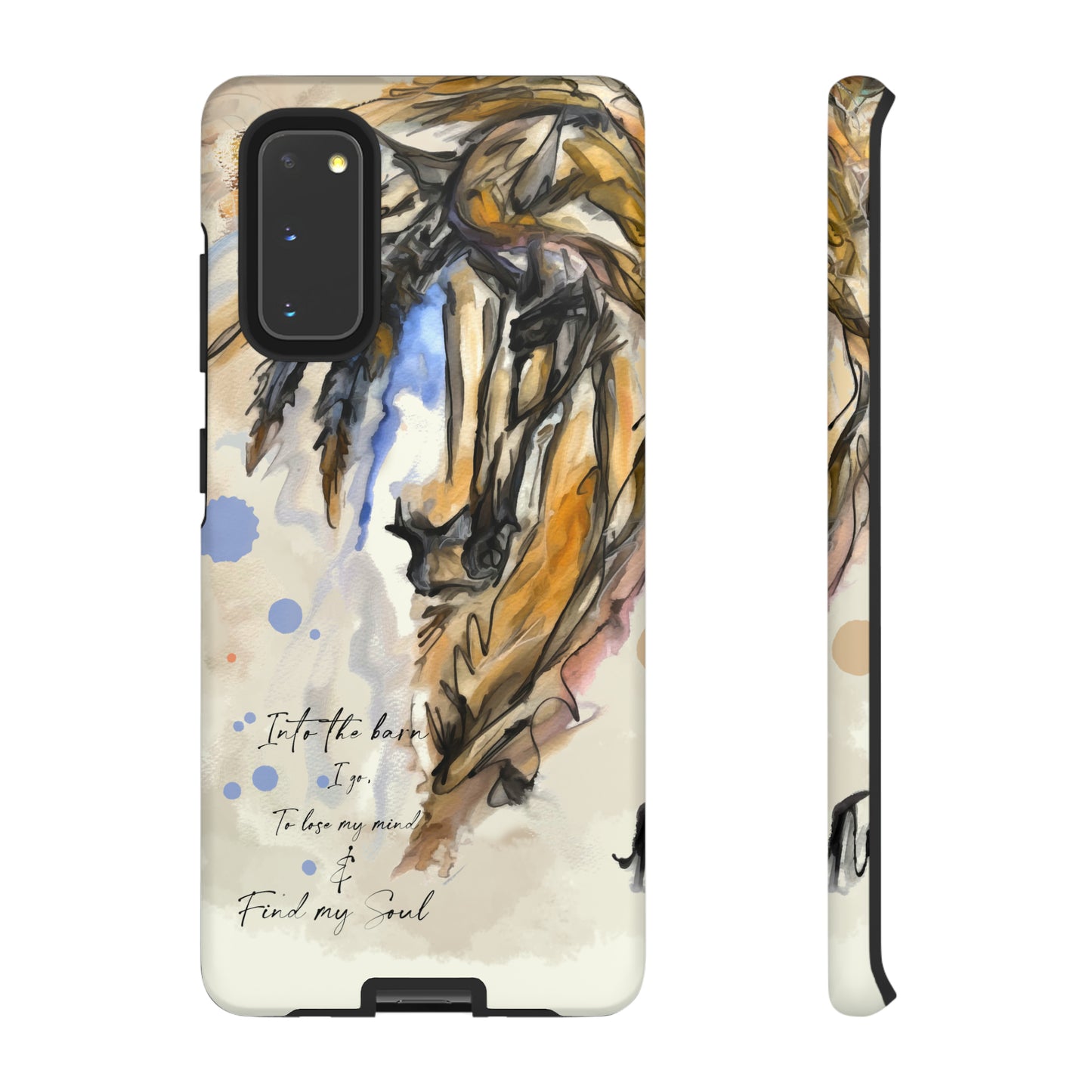 Inspirational Watercolor Horse Horse Lover Gift Study Tough Case Phone Case.