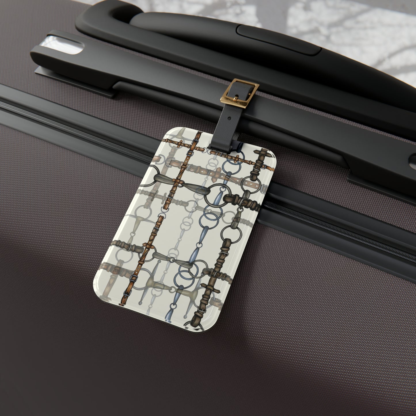 Ivory Chaos Bit Luggage Tag