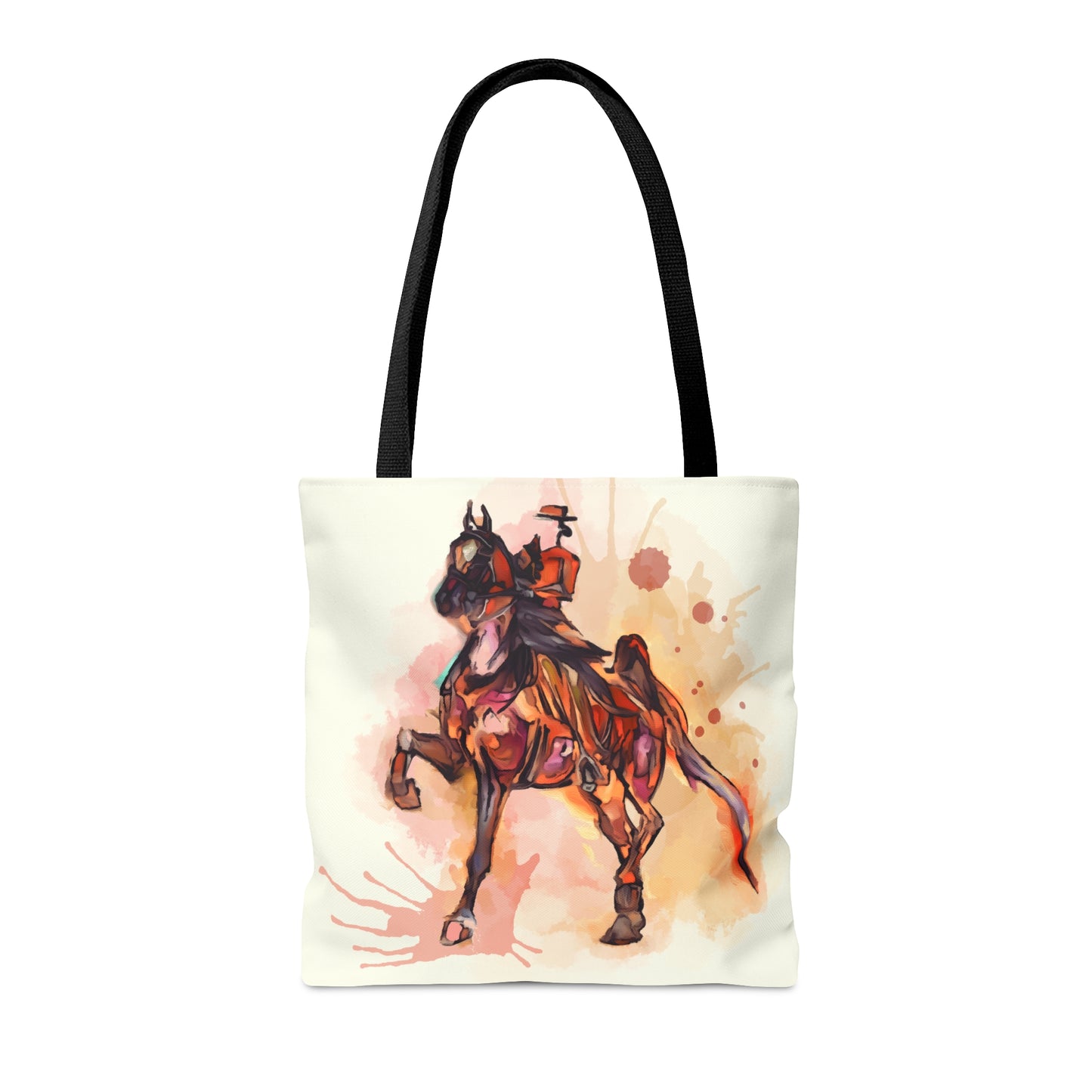 Saddlebred Watercolor Horse Artistic Tote Bag (AOP)