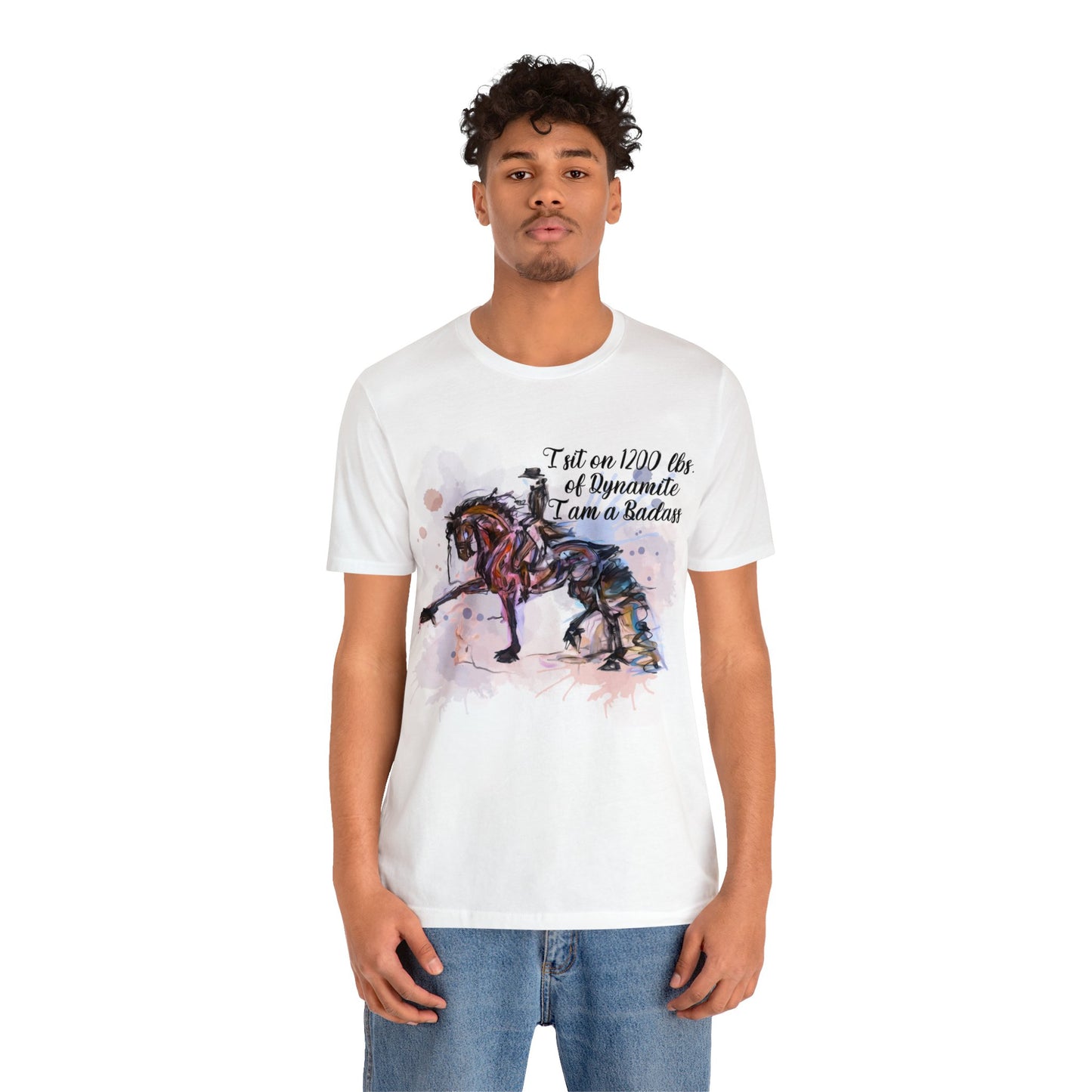 Copy of Raunchy Swearing Horse Art Unisex Jersey Short Sleeve Tee