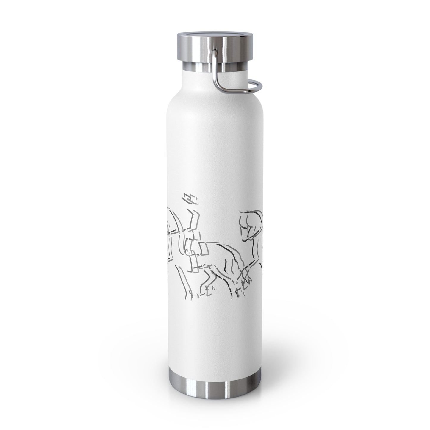 Jenny Veenstra Graphic Dressage color Copper Vacuum Insulated Bottle, 22oz