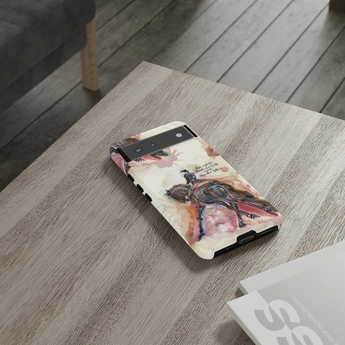 Raunchy Dressage Watercolor Horse Horse Lover Gift Study Tough Case Phone Case.