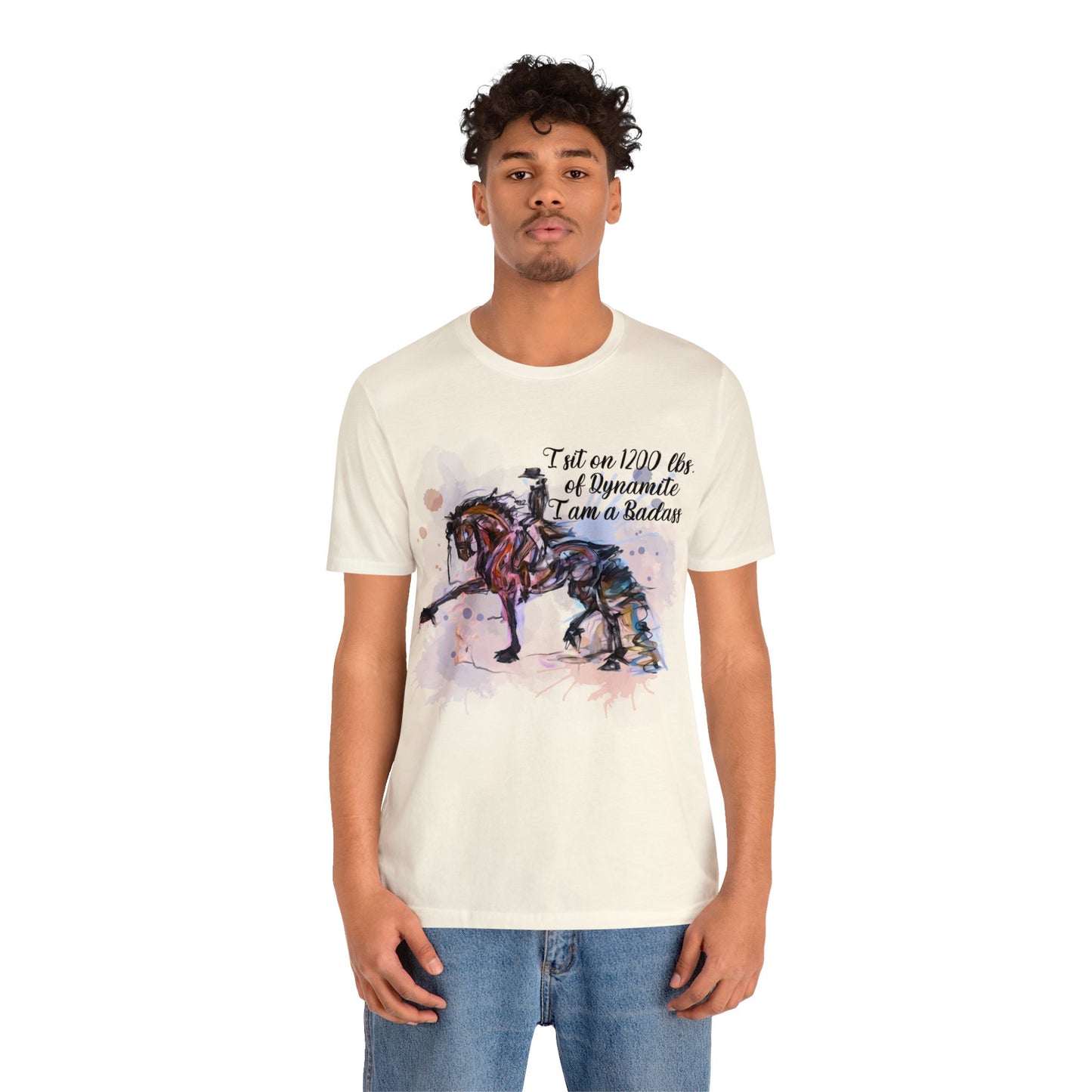 Copy of Raunchy Swearing Horse Art Unisex Jersey Short Sleeve Tee
