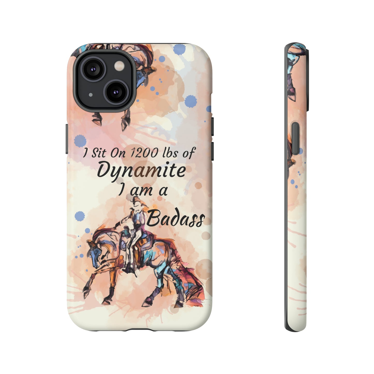 Swearing Western Watercolor Horse Horse Lover Gift Study Tough Case Phone Case.
