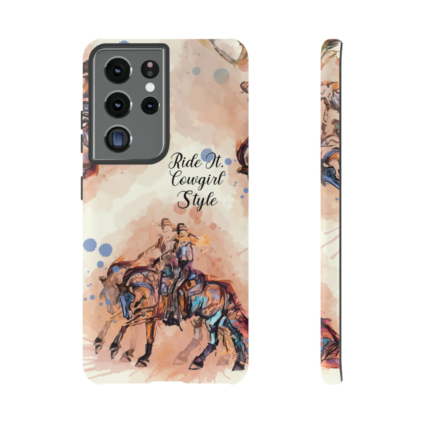 Raunchy Western Horse Watercolor Horse Horse Lover Gift Study Tough Case Phone Case.