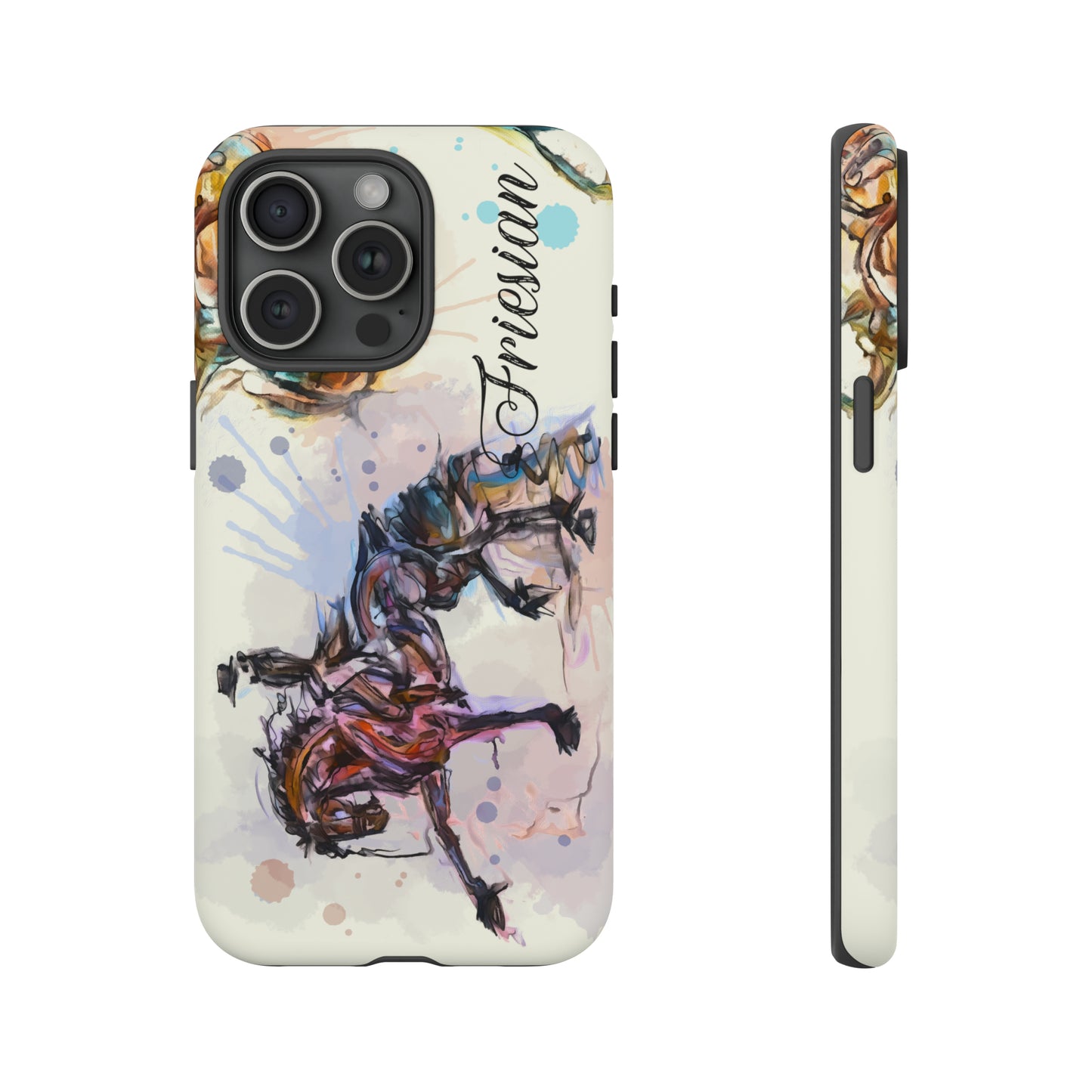 Friesian Watercolor Horse Horse Lover Gift Study Tough Case Phone Case.