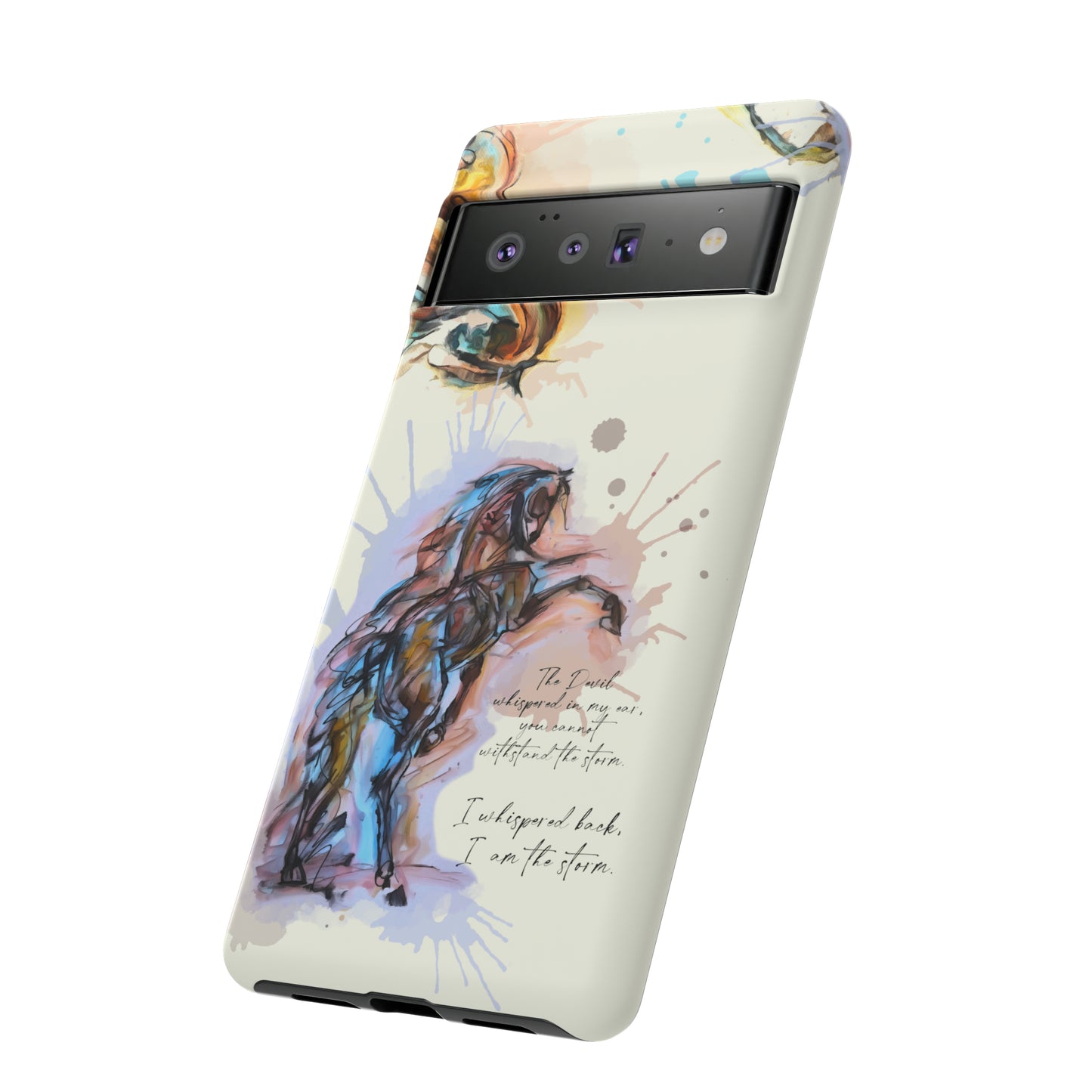 Inspirational Watercolor Horse Horse Lover Gift Study Tough Case Phone Case.