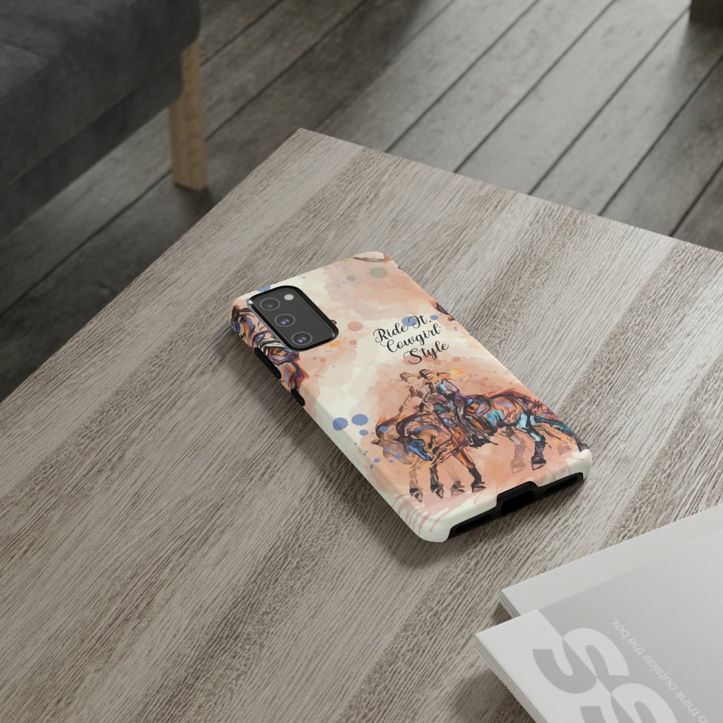 Raunchy Western Horse Watercolor Horse Horse Lover Gift Study Tough Case Phone Case.