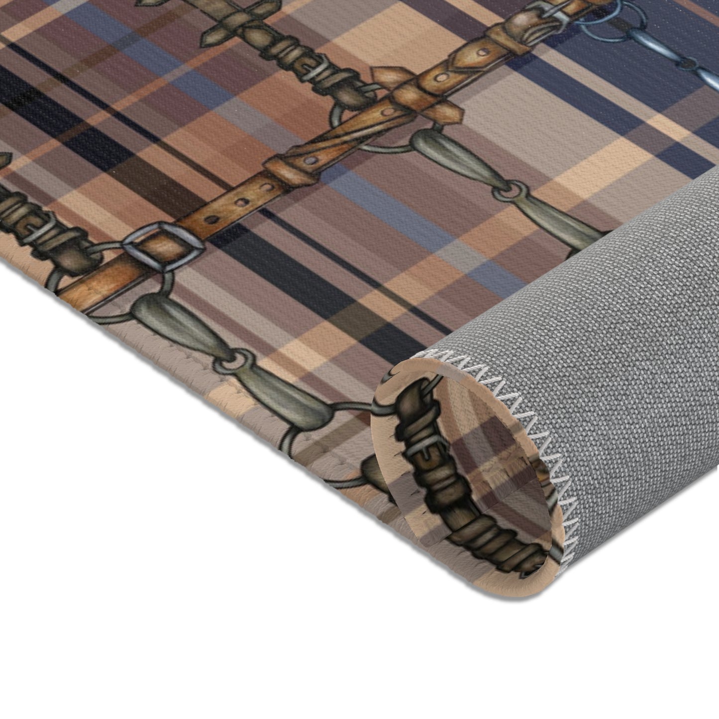 Copy of Bits and Reins Hunter Jumper Dressage Area Rug - Show Stall Mat - Tack Room Rug - Horse Lovers Gift - Practice your Test Dressage Rug