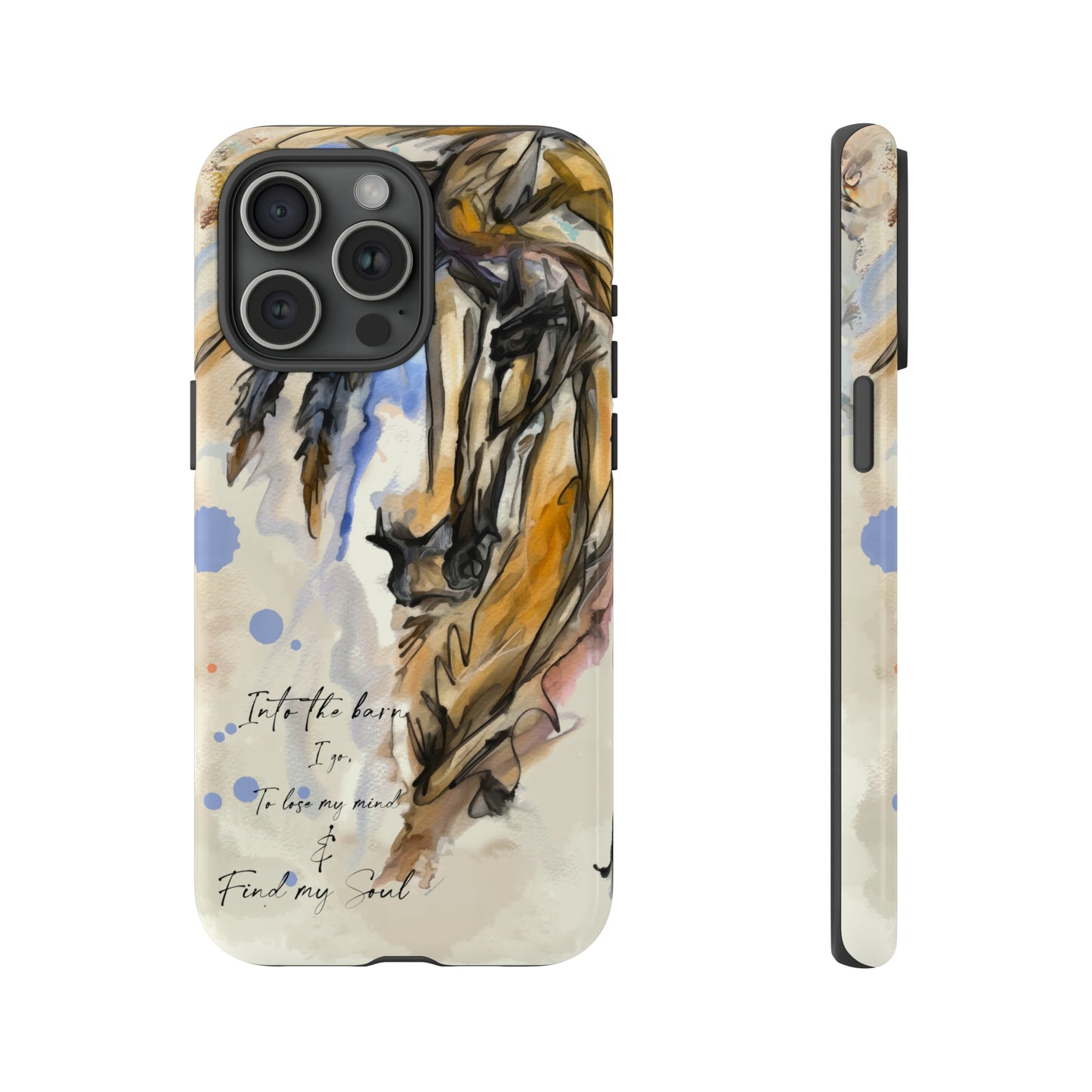 Inspirational Watercolor Horse Horse Lover Gift Study Tough Case Phone Case.