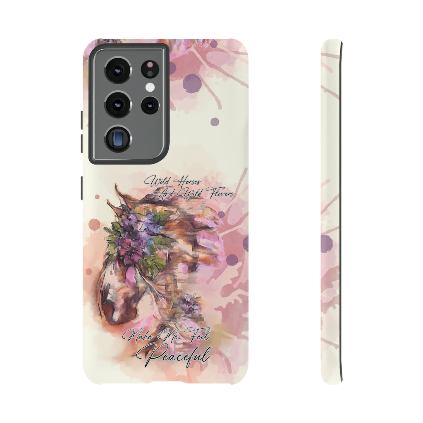 Romantic Equestrian Watercolor Horse Horse Lover Gift Study Tough Case Phone Case.