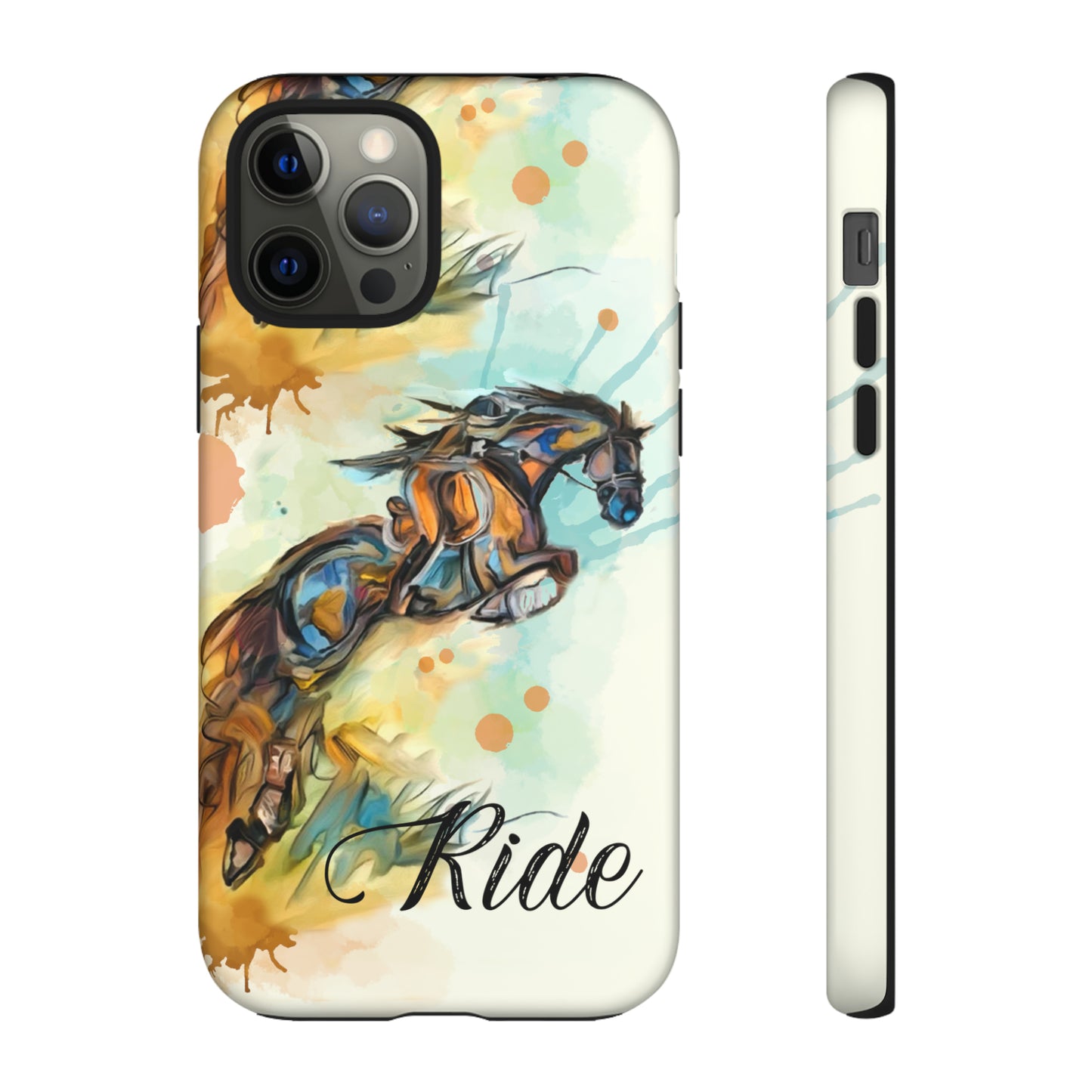 Water color Hunter Jumper Horse arena Study Tough Case Phone Case.