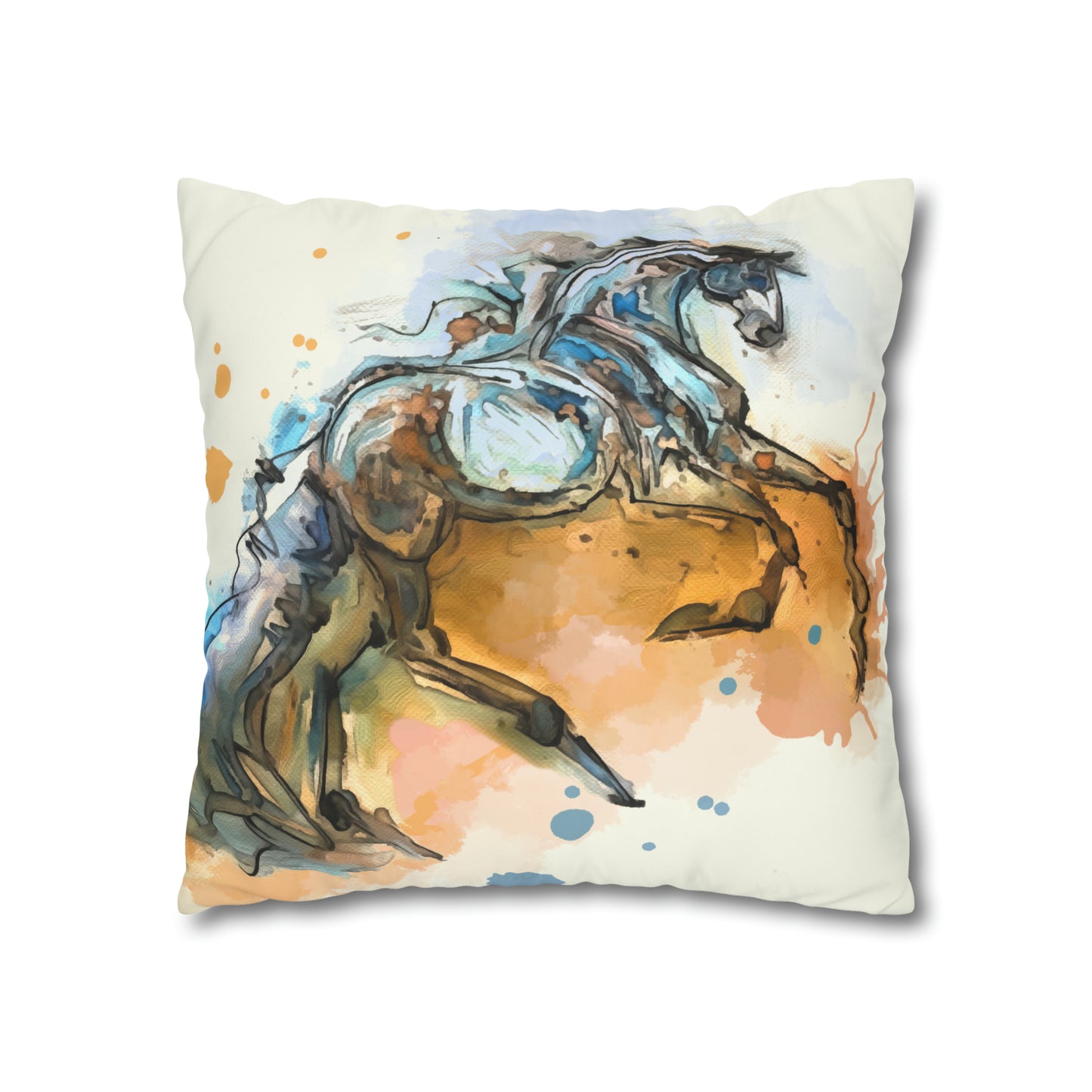 A Romantic Double sided equestrian bit pattern Polyester PILLOW CASE Pillow Cover 24x24