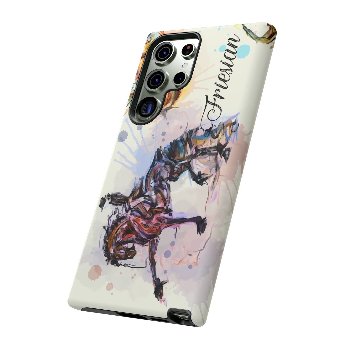 Friesian Watercolor Horse Horse Lover Gift Study Tough Case Phone Case.