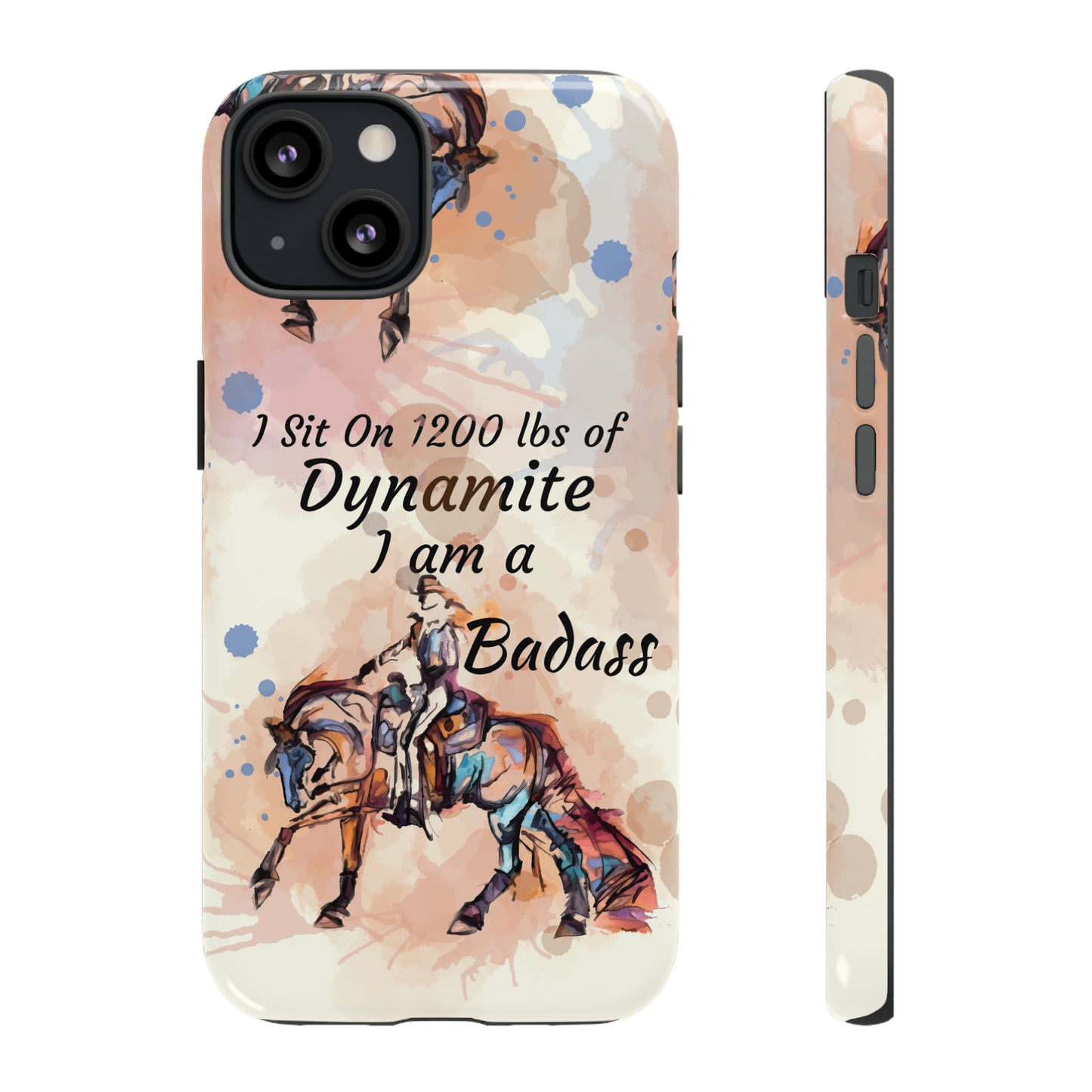 Swearing Western Watercolor Horse Horse Lover Gift Study Tough Case Phone Case.