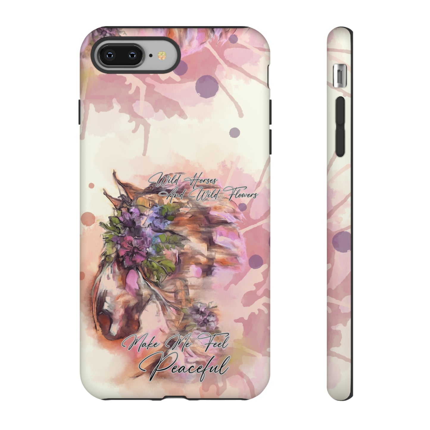 Romantic Equestrian Watercolor Horse Horse Lover Gift Study Tough Case Phone Case.