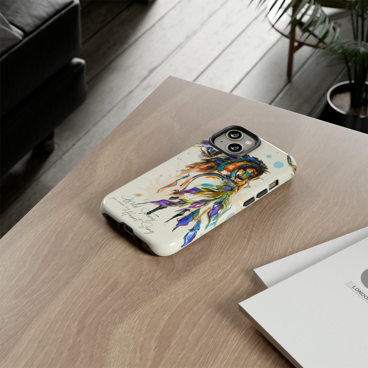 Watercolor Horse Horse Lover Gift Study Tough Case Phone Case.