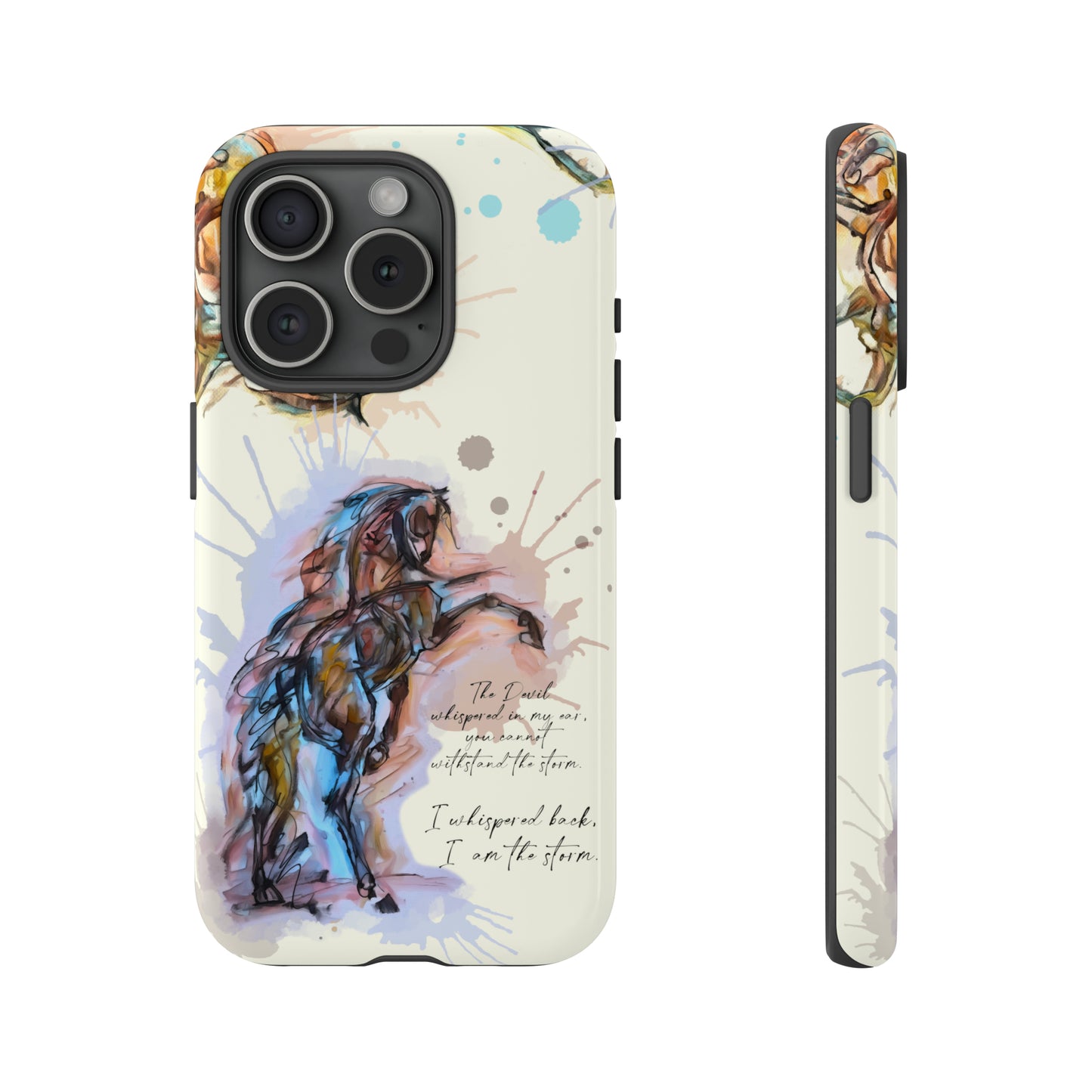Inspirational Watercolor Horse Horse Lover Gift Study Tough Case Phone Case.
