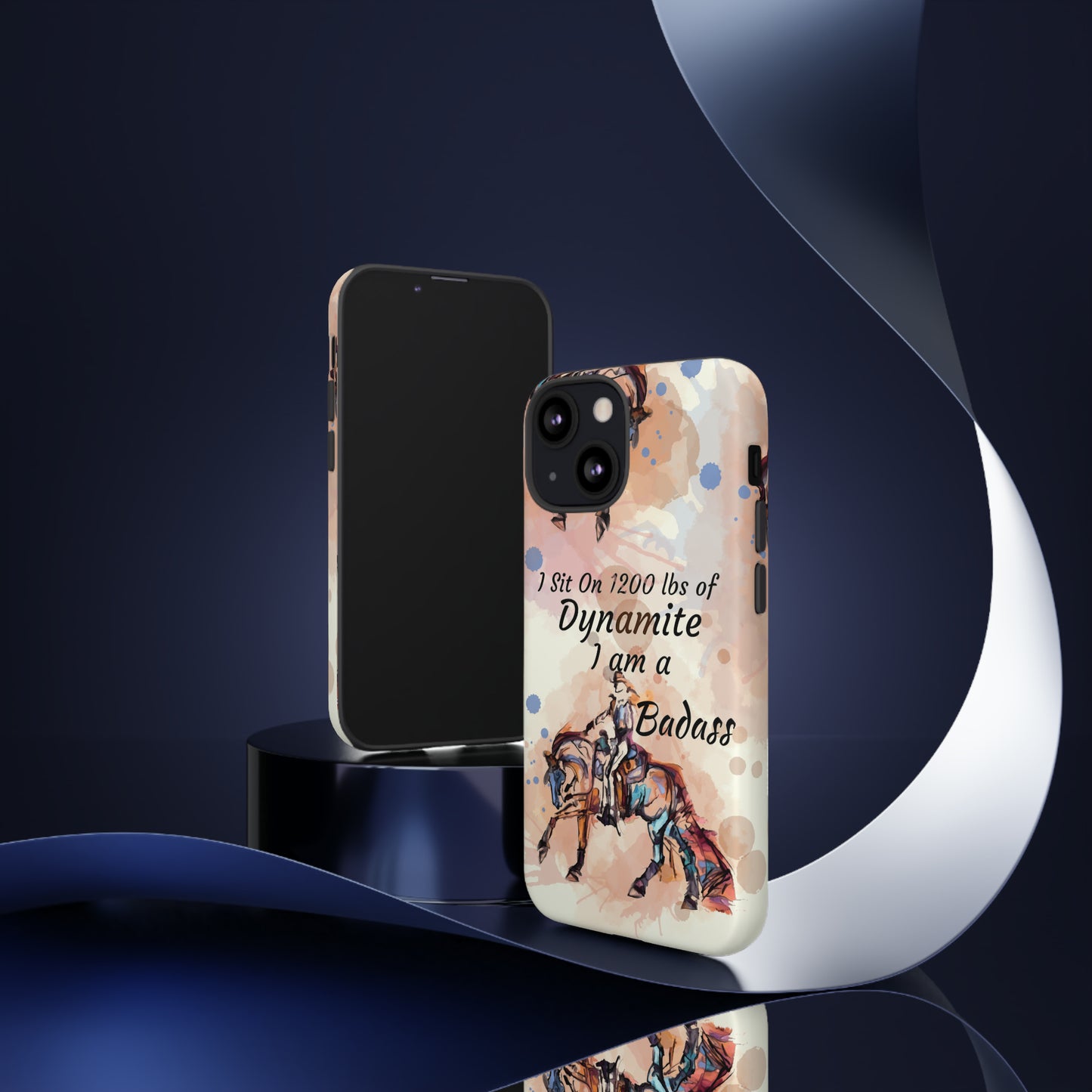 Swearing Western Watercolor Horse Horse Lover Gift Study Tough Case Phone Case.
