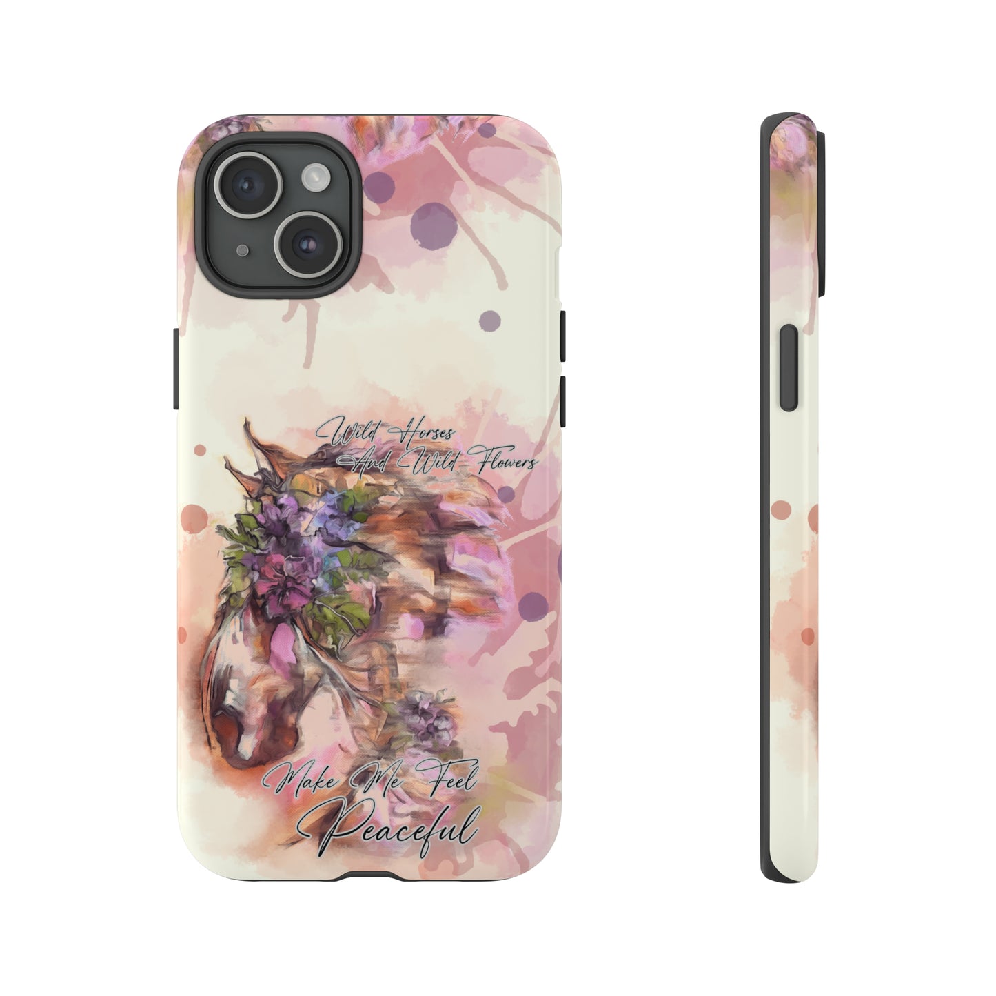 Romantic Equestrian Watercolor Horse Horse Lover Gift Study Tough Case Phone Case.