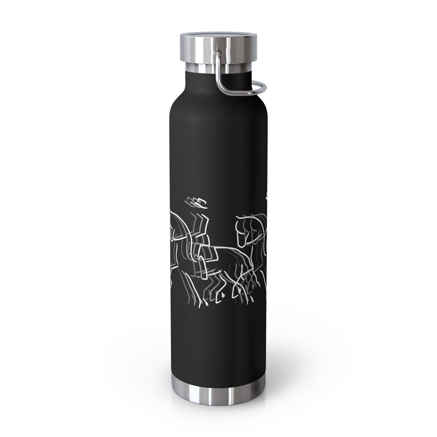 Jenny Veenstra Graphic Dressage color Copper Vacuum Insulated Bottle, 22oz