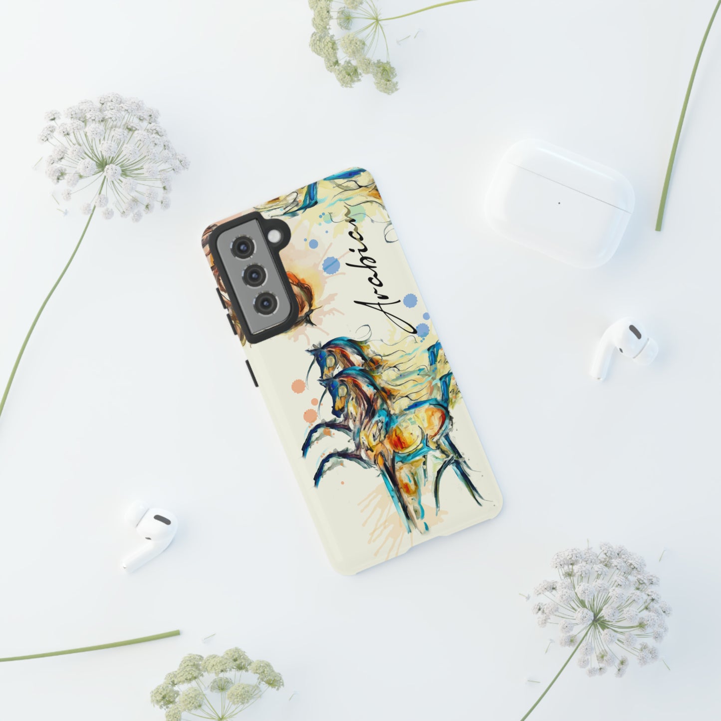 Arabian Watercolor Horse Horse Lover Gift Study Tough Case Phone Case.