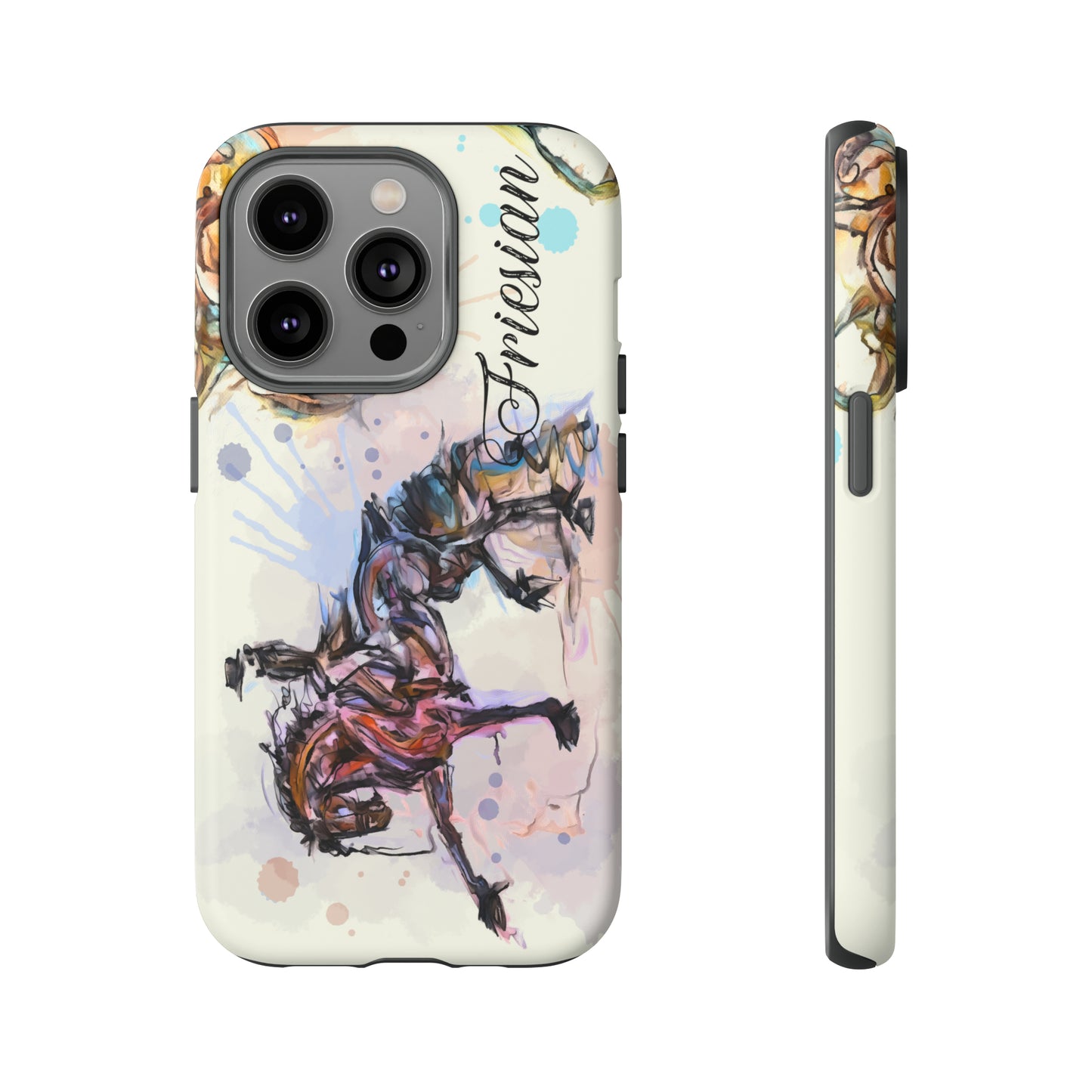 Friesian Watercolor Horse Horse Lover Gift Study Tough Case Phone Case.