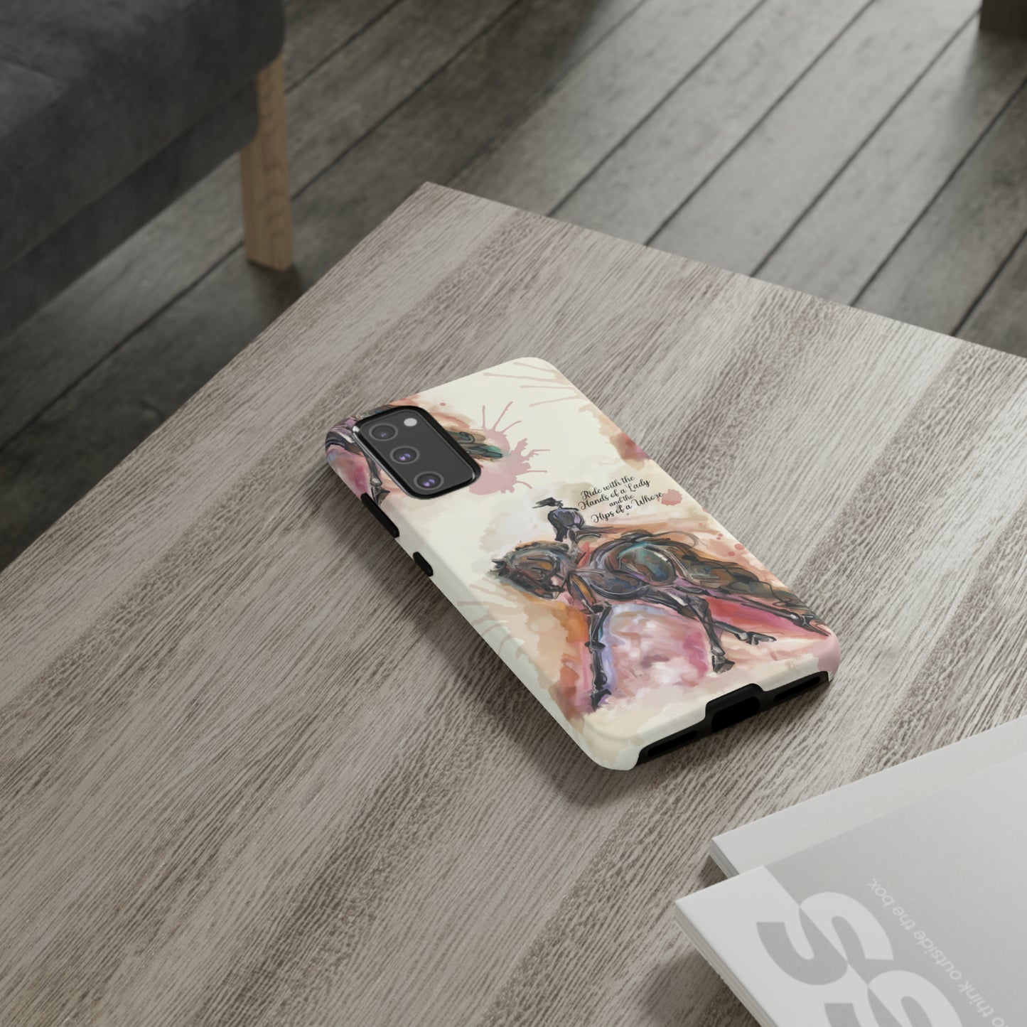 Raunchy Dressage Watercolor Horse Horse Lover Gift Study Tough Case Phone Case.
