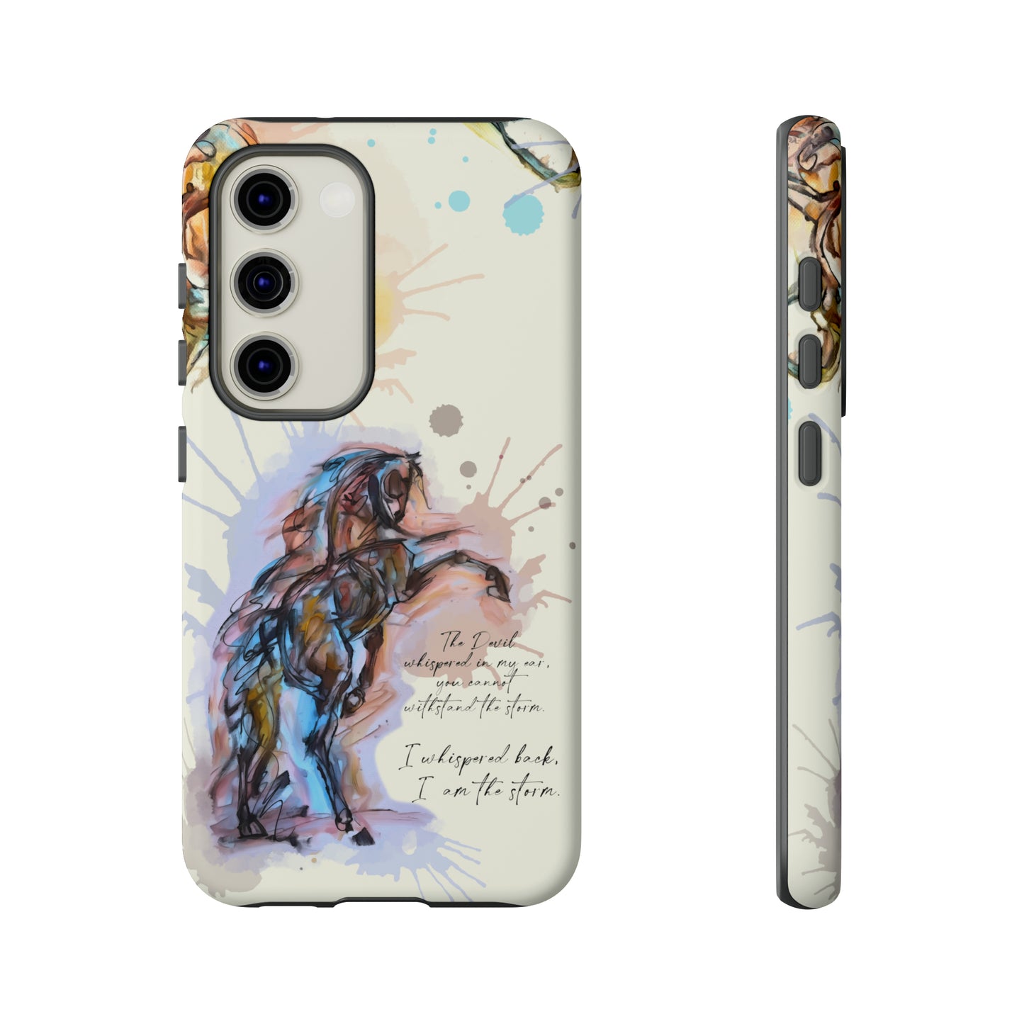 Inspirational Watercolor Horse Horse Lover Gift Study Tough Case Phone Case.