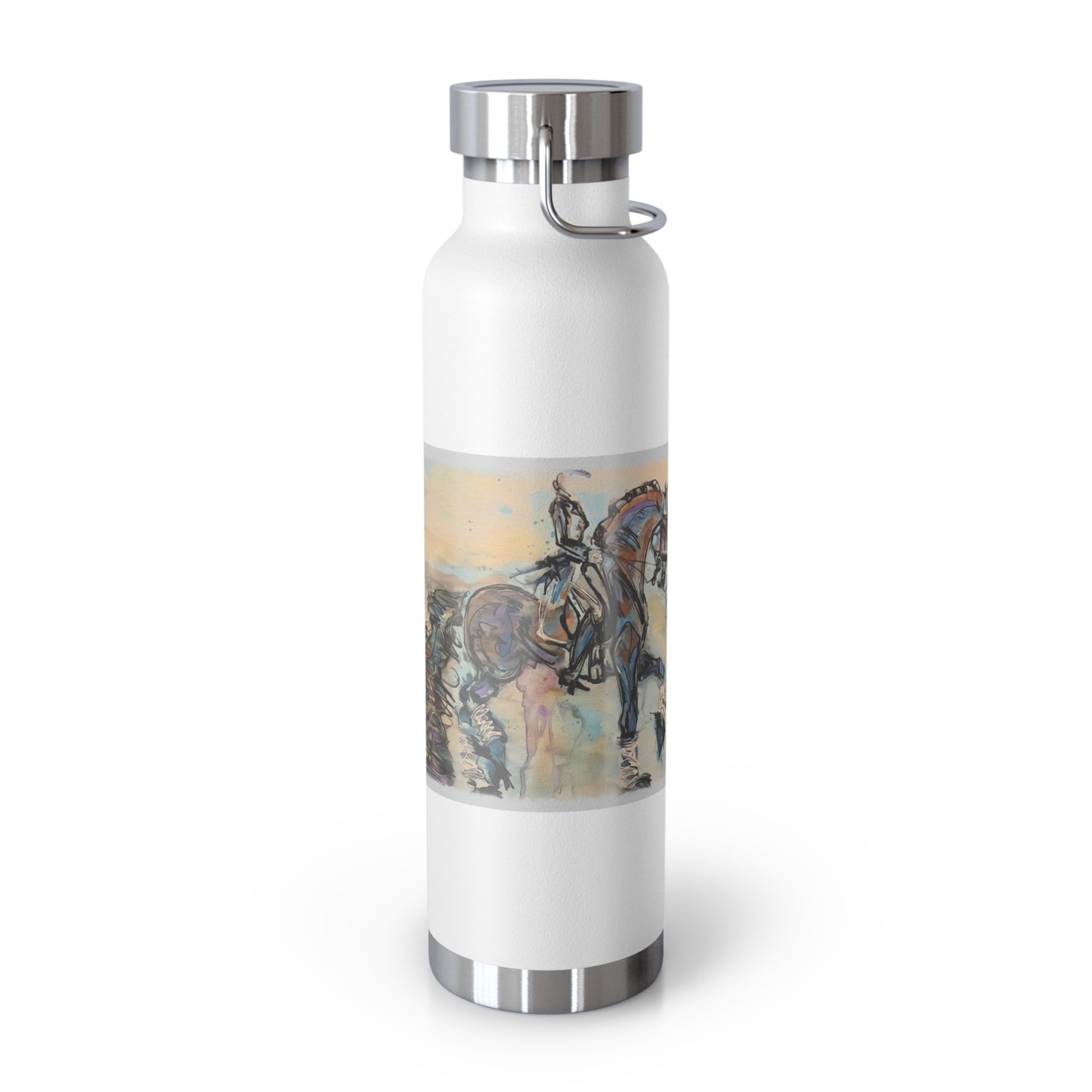 Jenny Veenstra Dressage WaterColor Copper Vacuum Insulated Bottle, 22oz