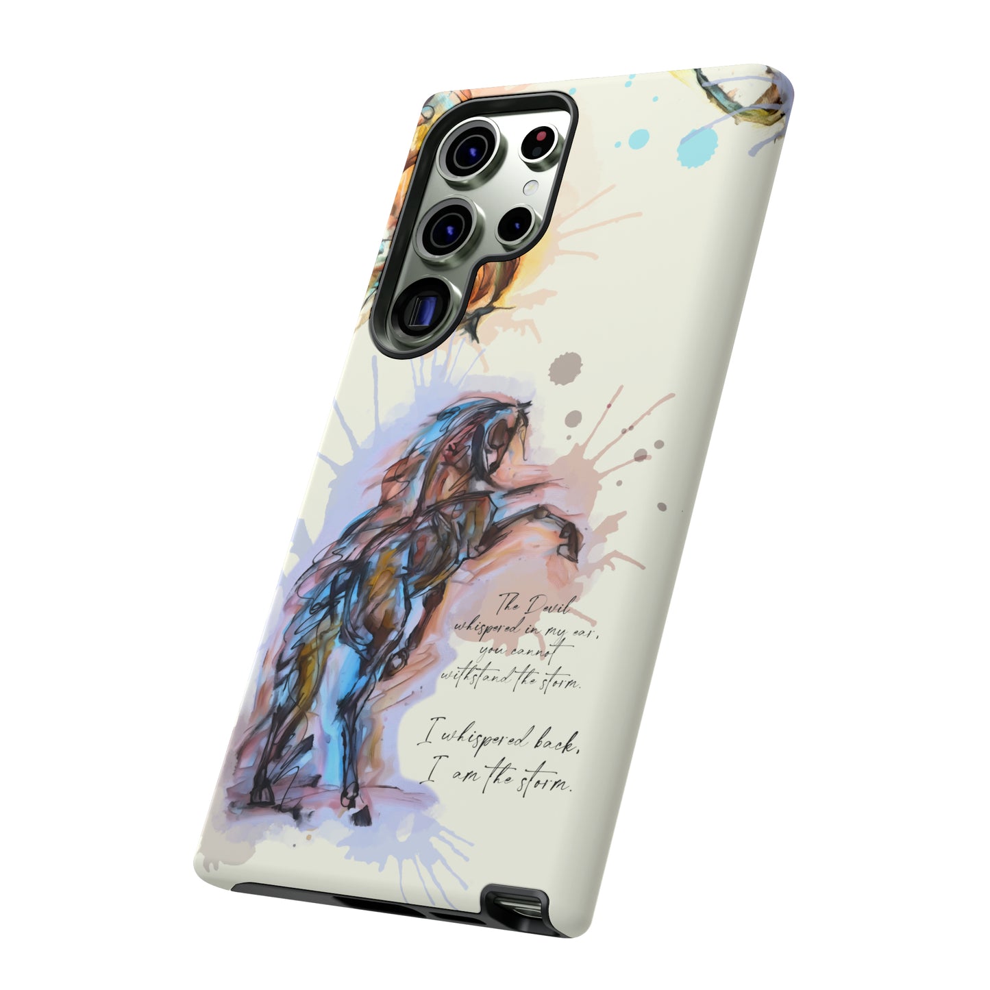 Inspirational Watercolor Horse Horse Lover Gift Study Tough Case Phone Case.