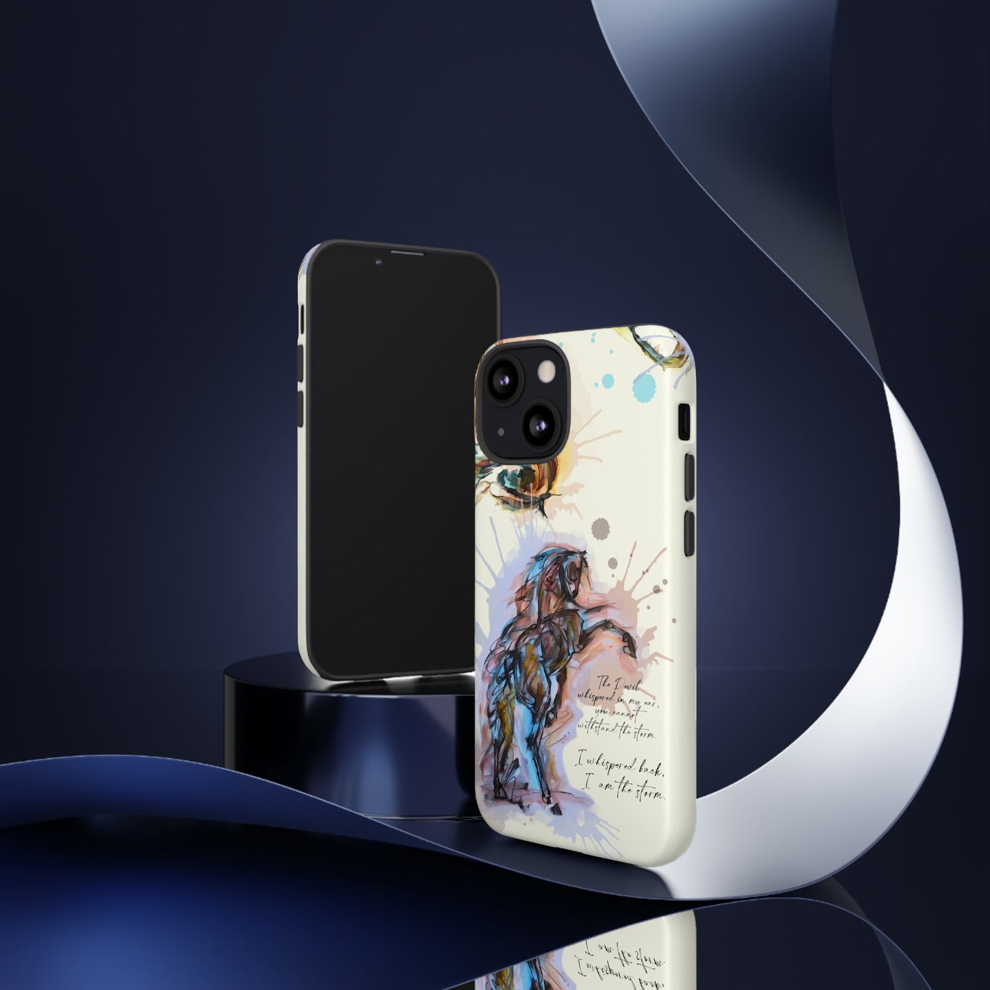 Inspirational Watercolor Horse Horse Lover Gift Study Tough Case Phone Case.